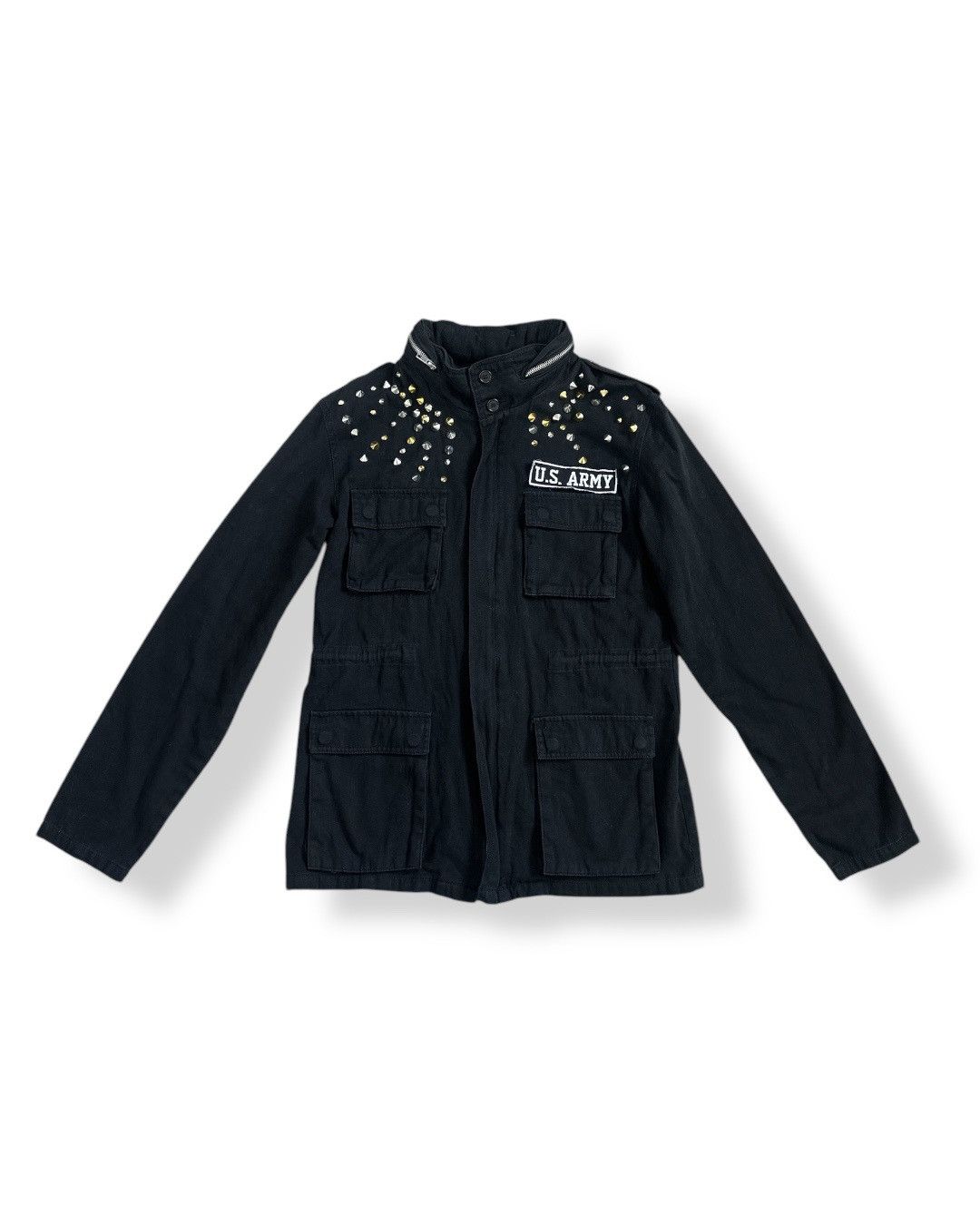 Japanese Brand × Vintage Vintage Glad News “Rockstar Never Die” Military M-65 Jacket Size US S / EU 44-46 / 1 - 1 Thumbnail