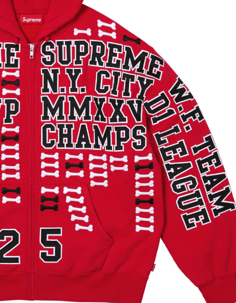 Supreme Supreme League Champs Zip Up Hooded Sweatshirt Red Large Size US L / EU 52-54 / 3 - 2 Thumbnail