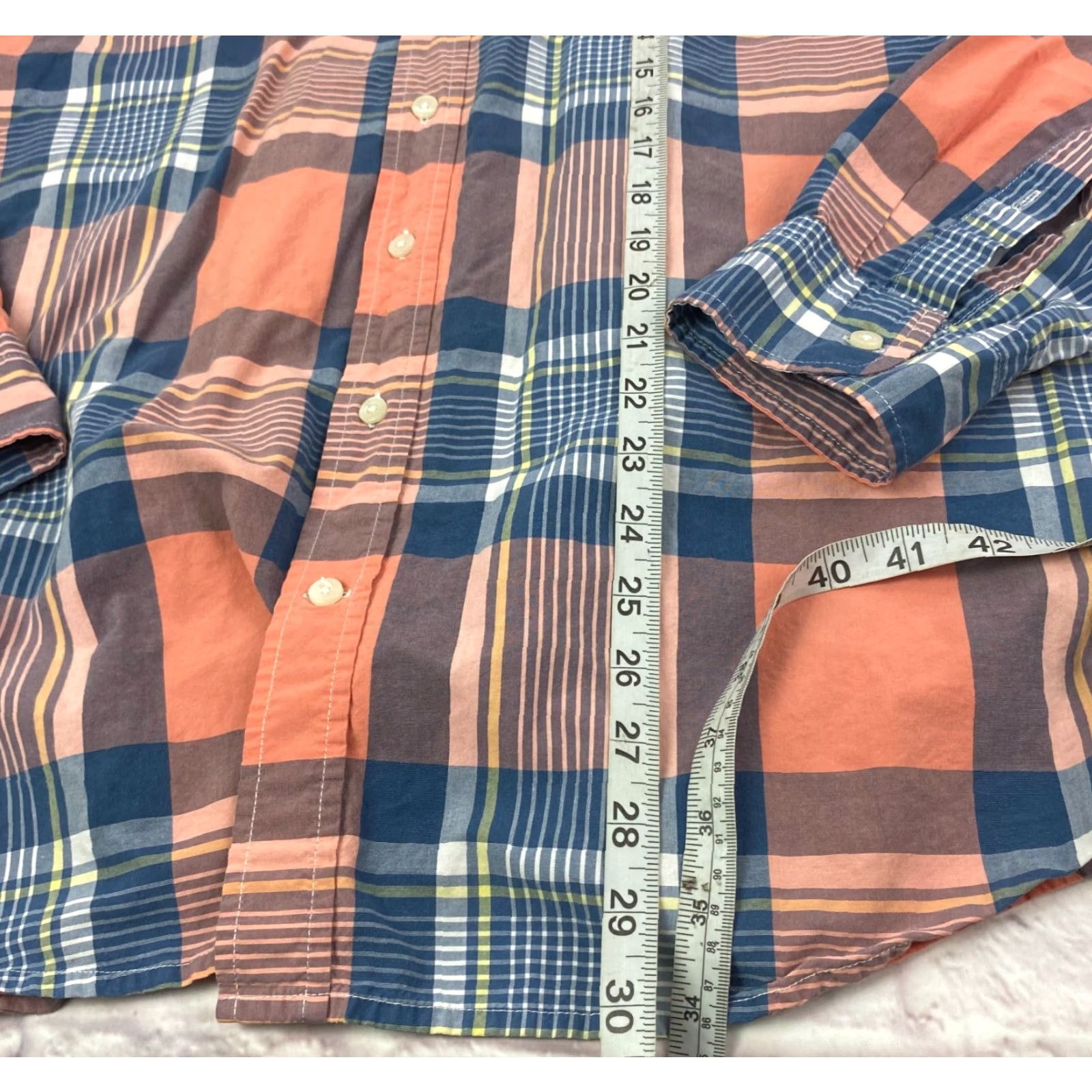 Gap Gap Mens Button-Up Shirt Plaid Check Long Sleeve 100% Cotton XL Classic Fit Casual Size US XL / EU 56 / 4 - 6 Thumbnail
