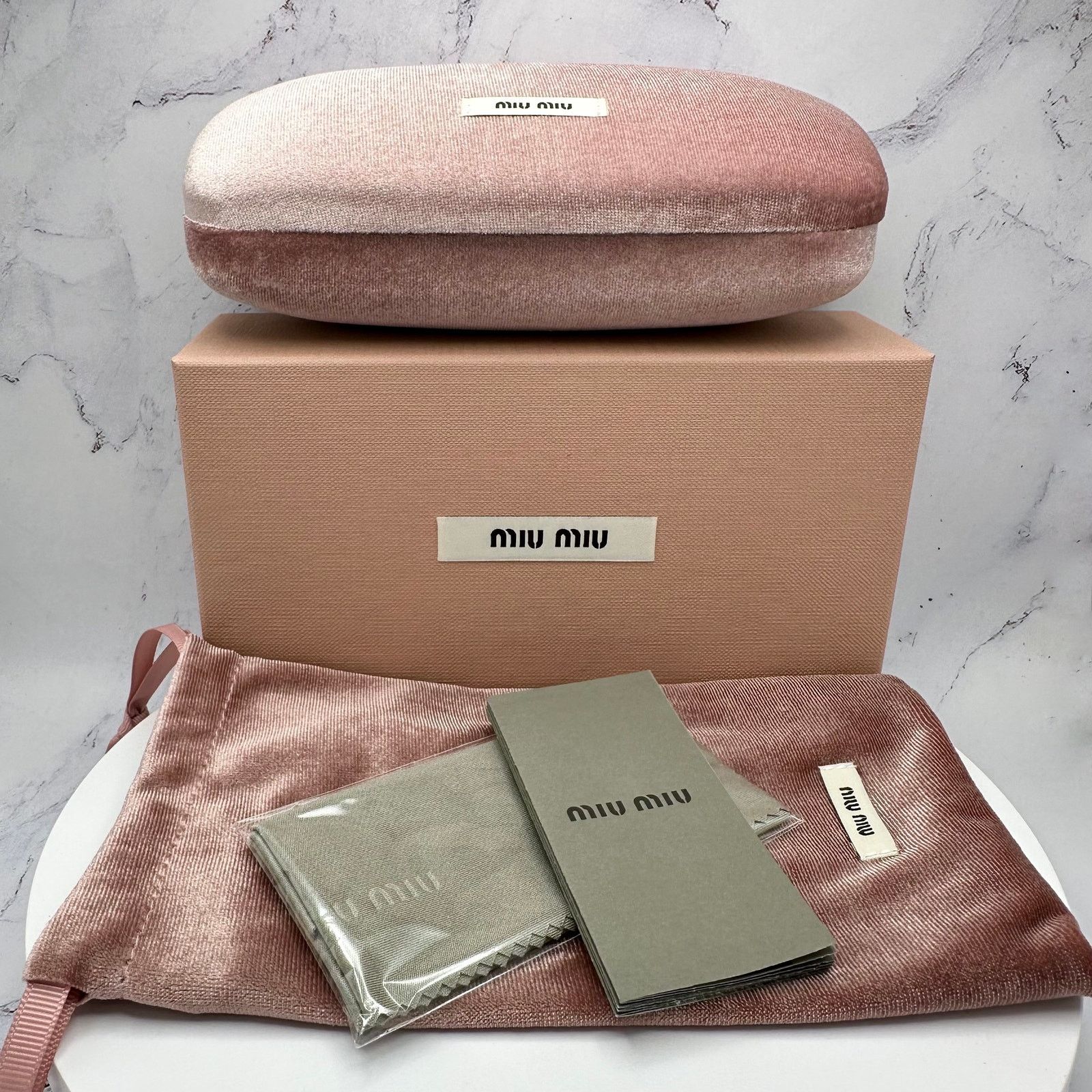 Miu Miu MIU MIU Sunglasses New Black Gold Metal Logo Cat Eye Size ONE SIZE - 11 Thumbnail