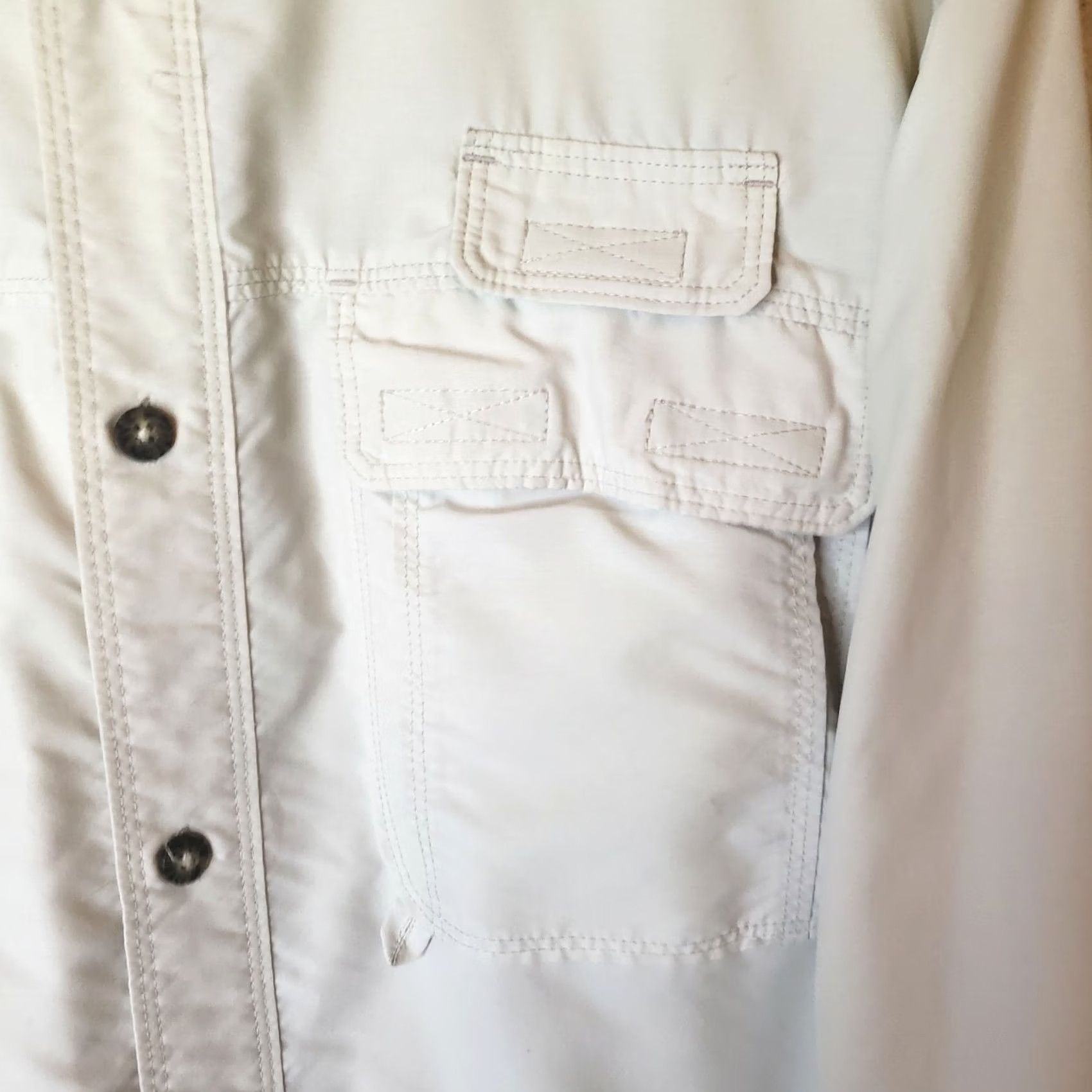 The North Face The North Face Shirt Beige Buttons Front L Long Sleeve Nylon Pockets Casual Workwear Beiges? Size US L / EU 52-54 / 3 - 4 Thumbnail