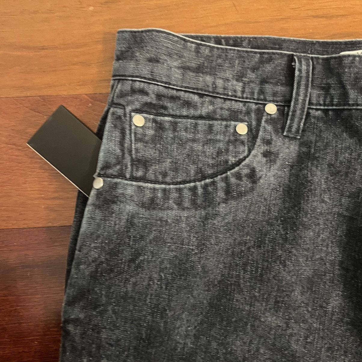 Other Karmuel Young Navy Washed Molded Wide Leg Pants Size US 33 - 4 Thumbnail