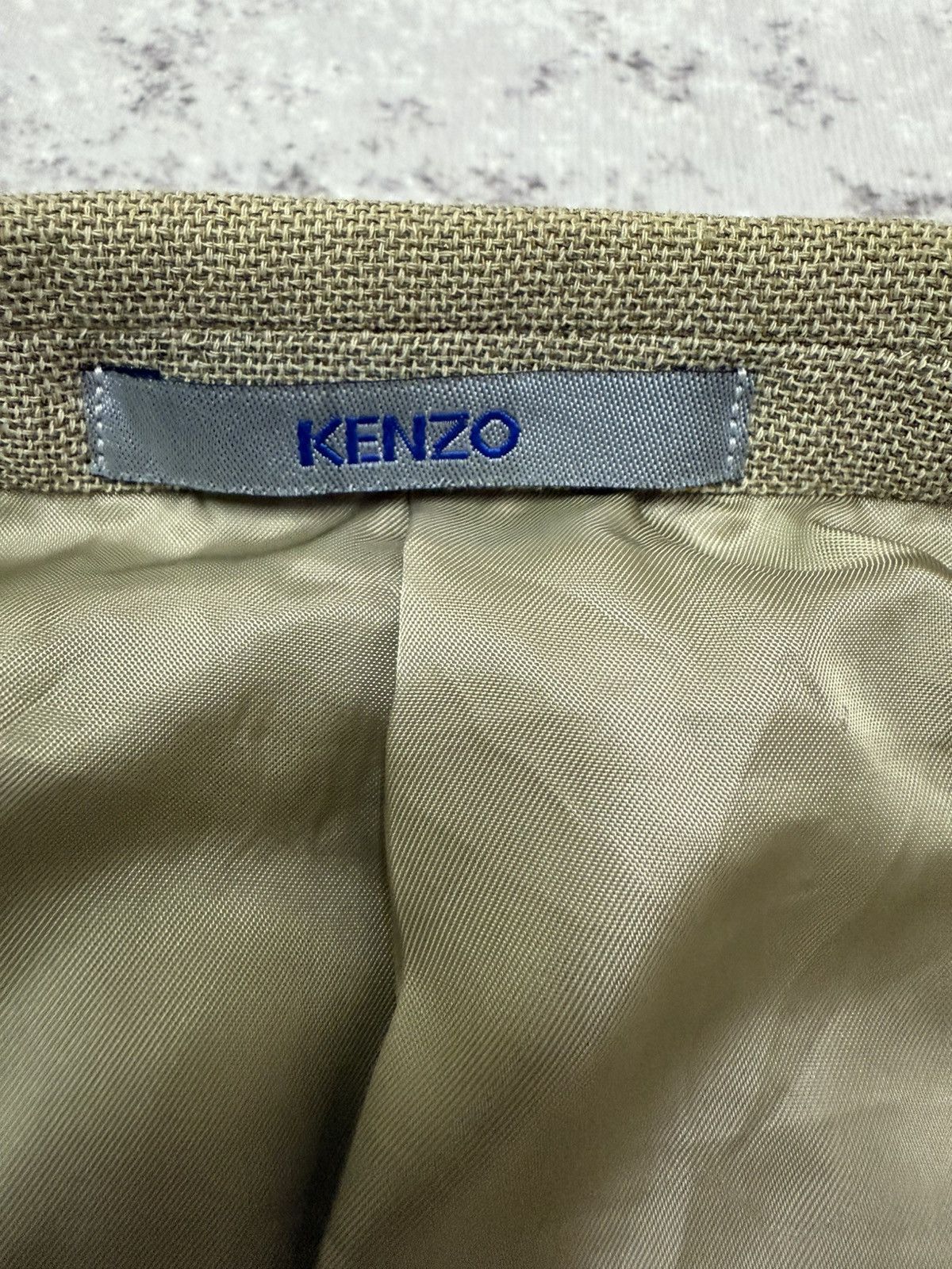 Kenzo VINTAGE 90s KENZO HOMME LINEN BLAZER Size 40S - 8 Thumbnail
