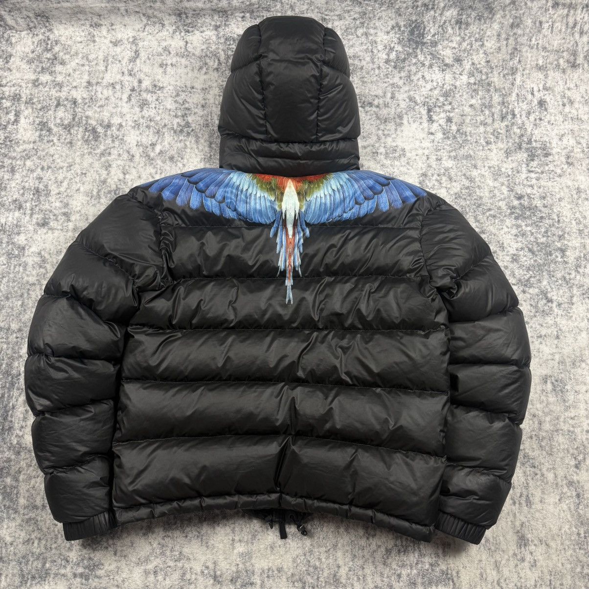 Marcelo Burlon Marcelo Burlon County of Milan Blue Wings Down Puffer Jacket Size US XL / EU 56 / 4 - 4 Thumbnail