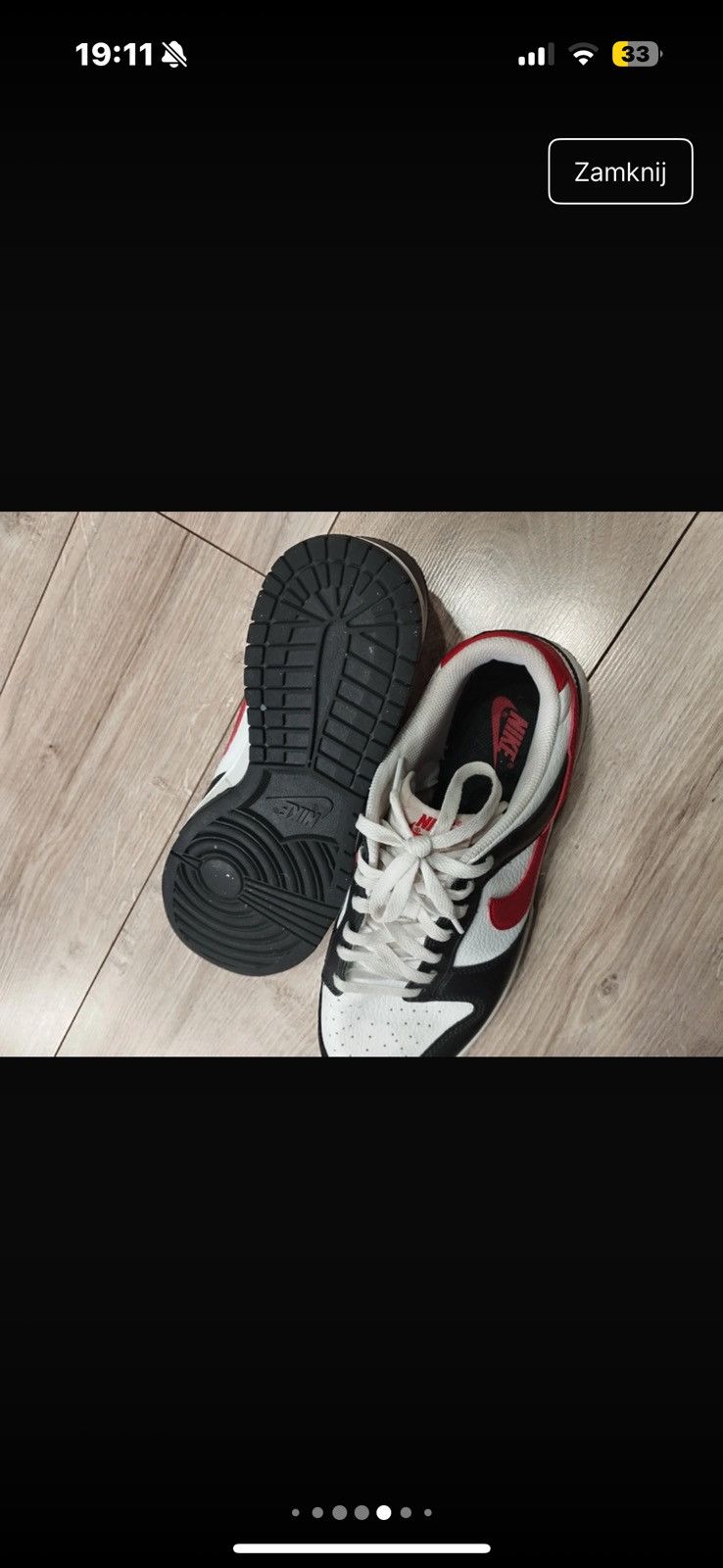 Nike Nike Dunk Low Retro Red Swoosh Panda size 44,5 Size US 10.5 / EU 43-44 - 9 Thumbnail