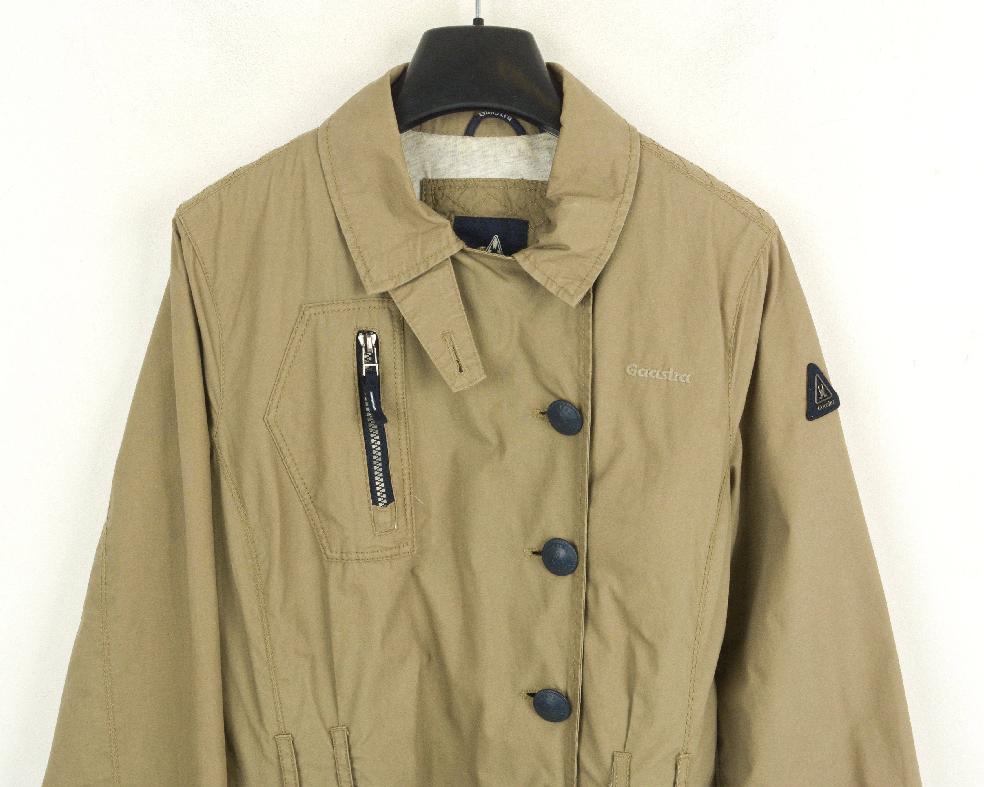 Designer Gaastra Trench Jacket Womens L Rain Coat Mac Cotton Size L / US 10 / IT 46 - 2 Thumbnail