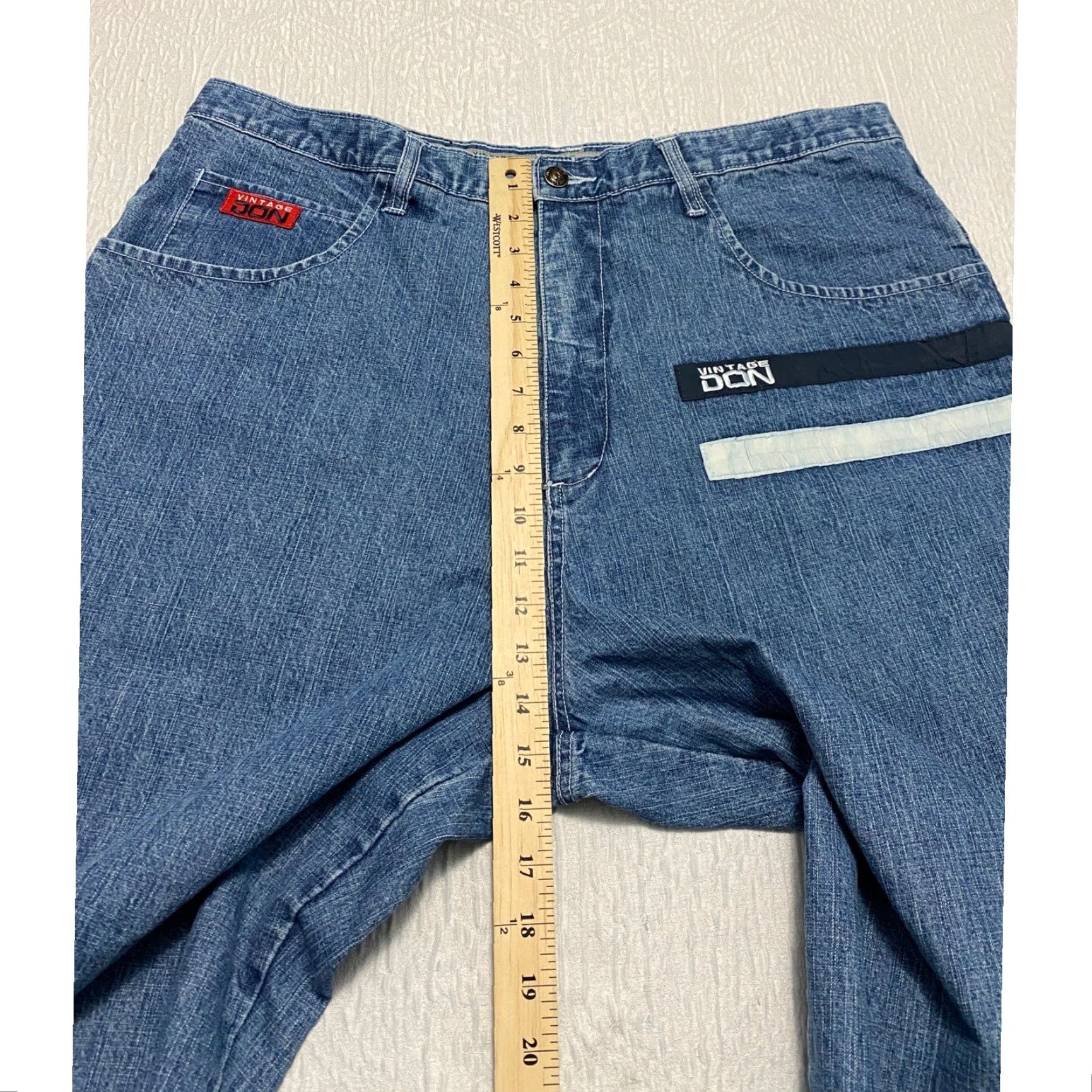 Denime VINTAGE DON Jeans 40 Mens Denim Blue Baggy Wide-Leg 90s Y2K Skater Jeans Mens Size US 40 / EU 56 - 7 Thumbnail
