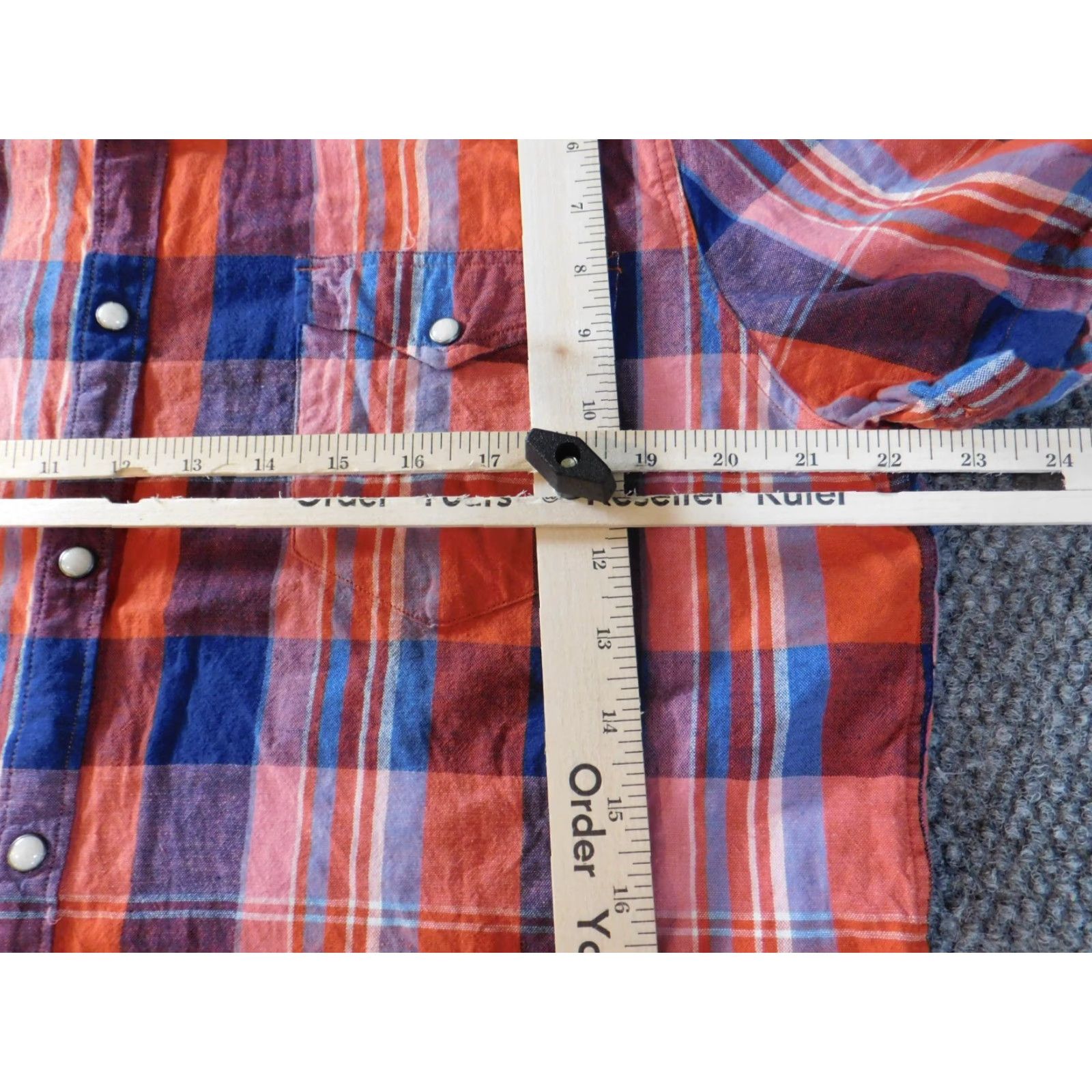 Lucky Brand Lucky Brand Shirt Mens Large blue plaid Button-Up Casual - Button-Down Collar Short Sleeve Modern Western Size US L / EU 52-54 / 3 - 6 Thumbnail