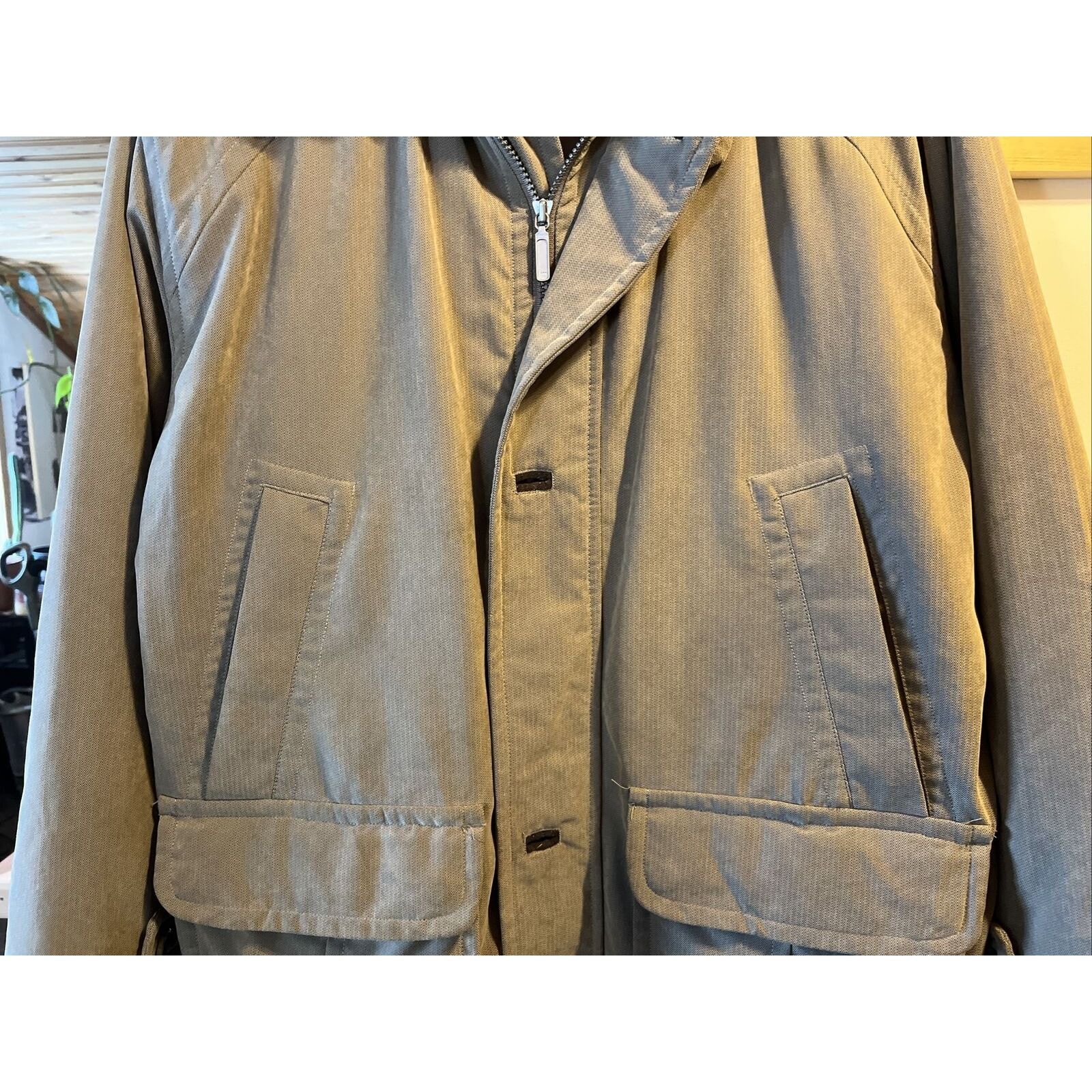 Roundtree & Yorke Roundtree & Yorke Outdoors Mens L Gray Lined Polyester Coat Size US L / EU 52-54 / 3 - 4 Thumbnail