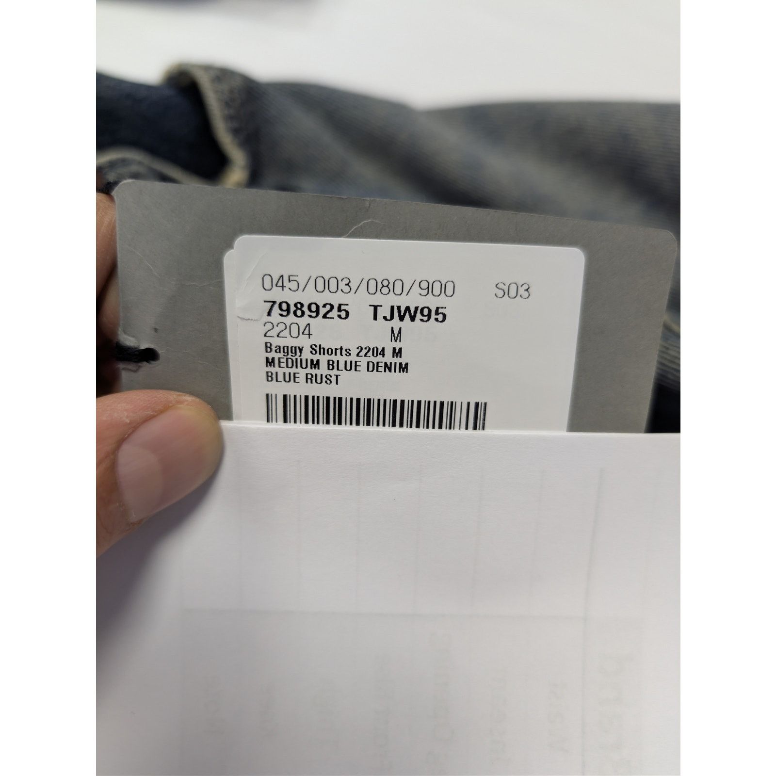 Balenciaga o1rshd1 Baggy Denim Shorts in Blue Rust M Size US 32 / EU 48 - 23 Thumbnail