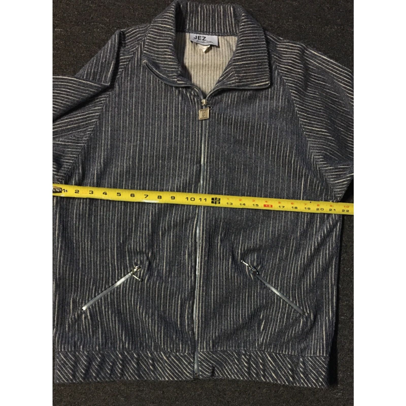 Vintage Vtg 80s JEZ By Juanita Ritter Ribbed Jacket S M USA Sailing Sport Bomber Jacket Women Blue 80s 90s Navy Rock Punk Nautical Designer Size S / US 4 / IT 40 - 7 Thumbnail