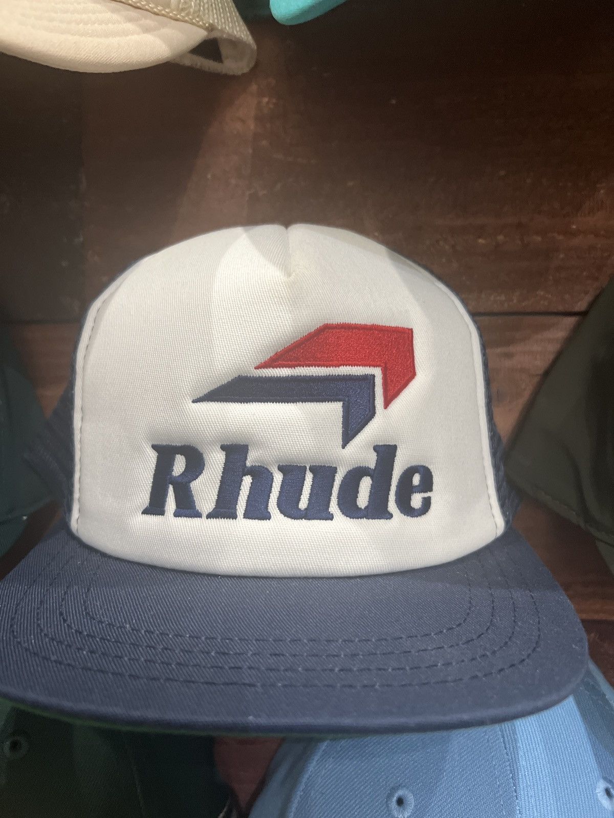 Rhude Rhude Speedmark Hat Navy/White Size ONE SIZE - 1 Preview