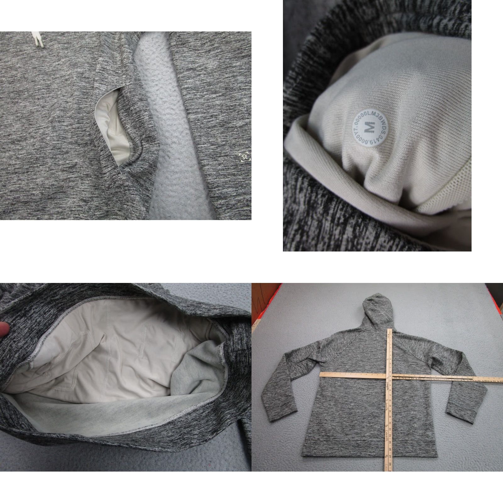 Lululemon Lululemon City Sweat Pullover Hoodie Mens M Gray Heathered Sweatshirt Long Sleeve Crew Neck Pocket Logo City Size US M / EU 48-50 / 2 - 8 Thumbnail