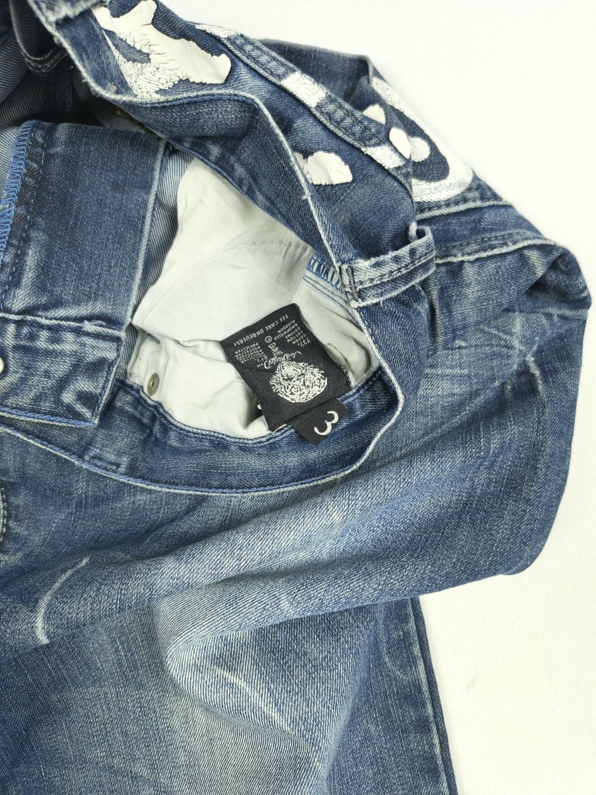 Ed Hardy Ed Hardy Skull Graphic Spellout distressed Y2K Jeans(064) Size US 34 / EU 50 - 14 Thumbnail
