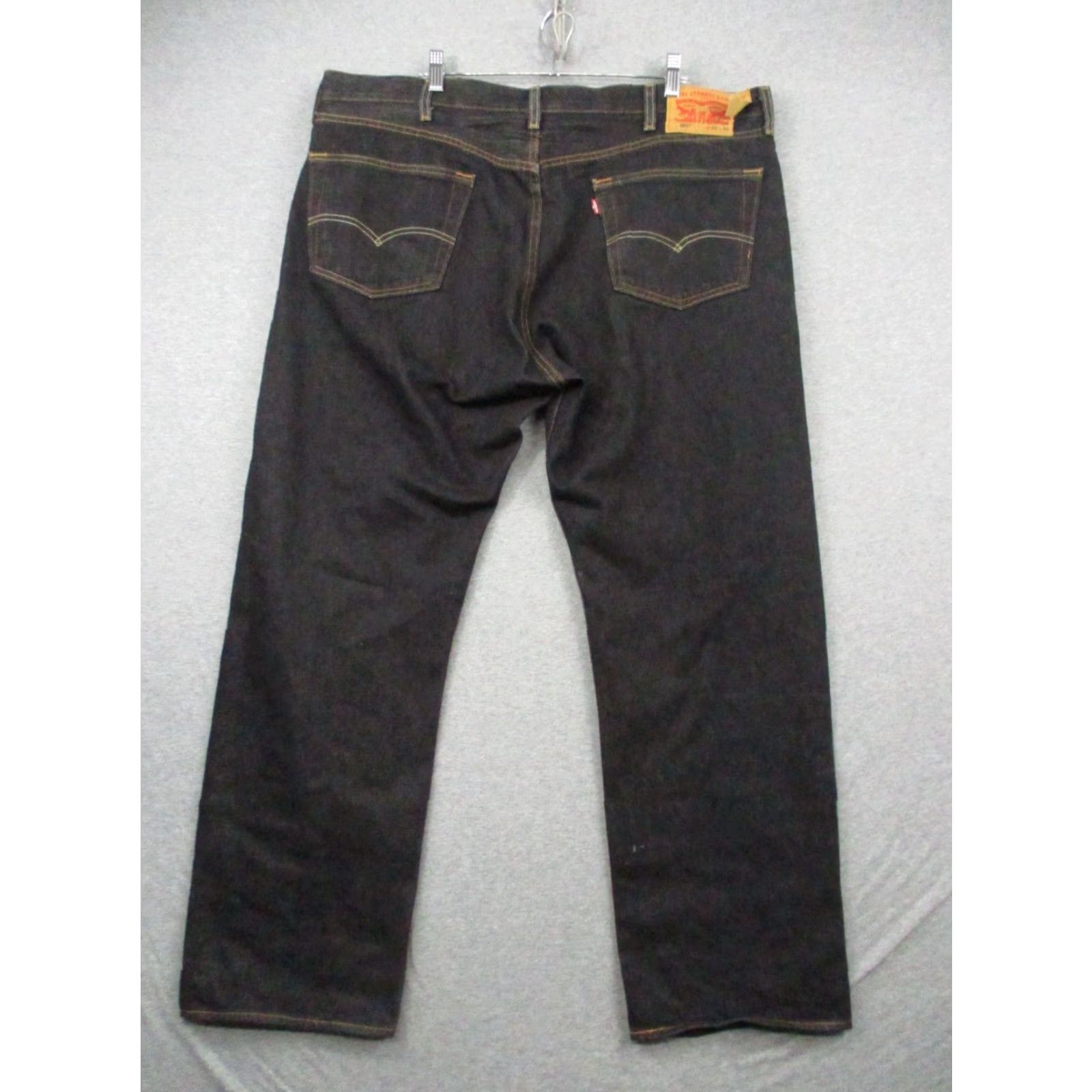 Levi's Levi's 501 XX Jeans 42x32 Mens Button Fly Straight Dark Black Distressed 5-Pocket Denim Classic Fit Casual Mens Size US 42 / EU 58 - 6 Thumbnail