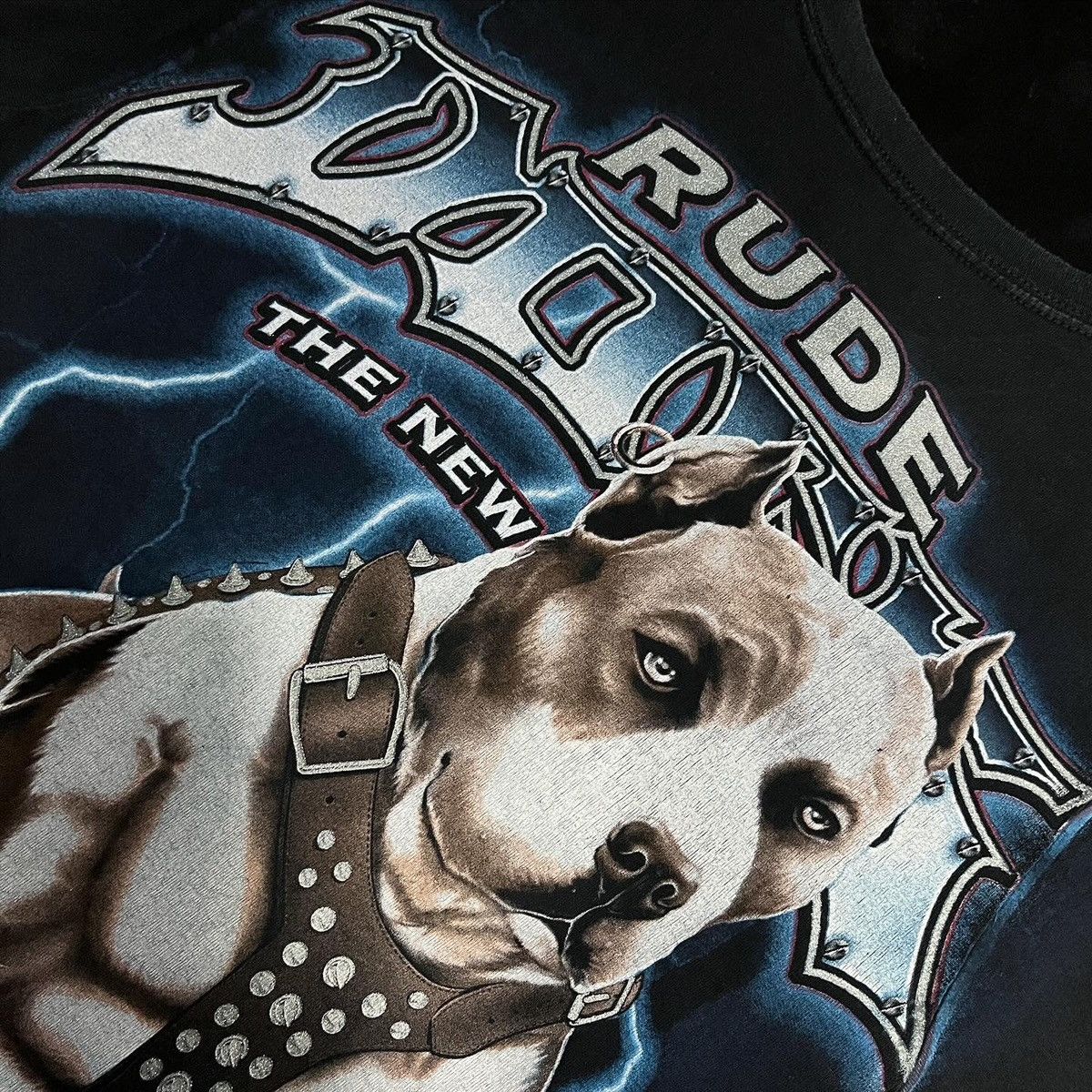 Beauty Beast × Vintage Vintage Y2K Rude Dogs Pit bull tshirt Size US L / EU 52-54 / 3 - 3 Thumbnail
