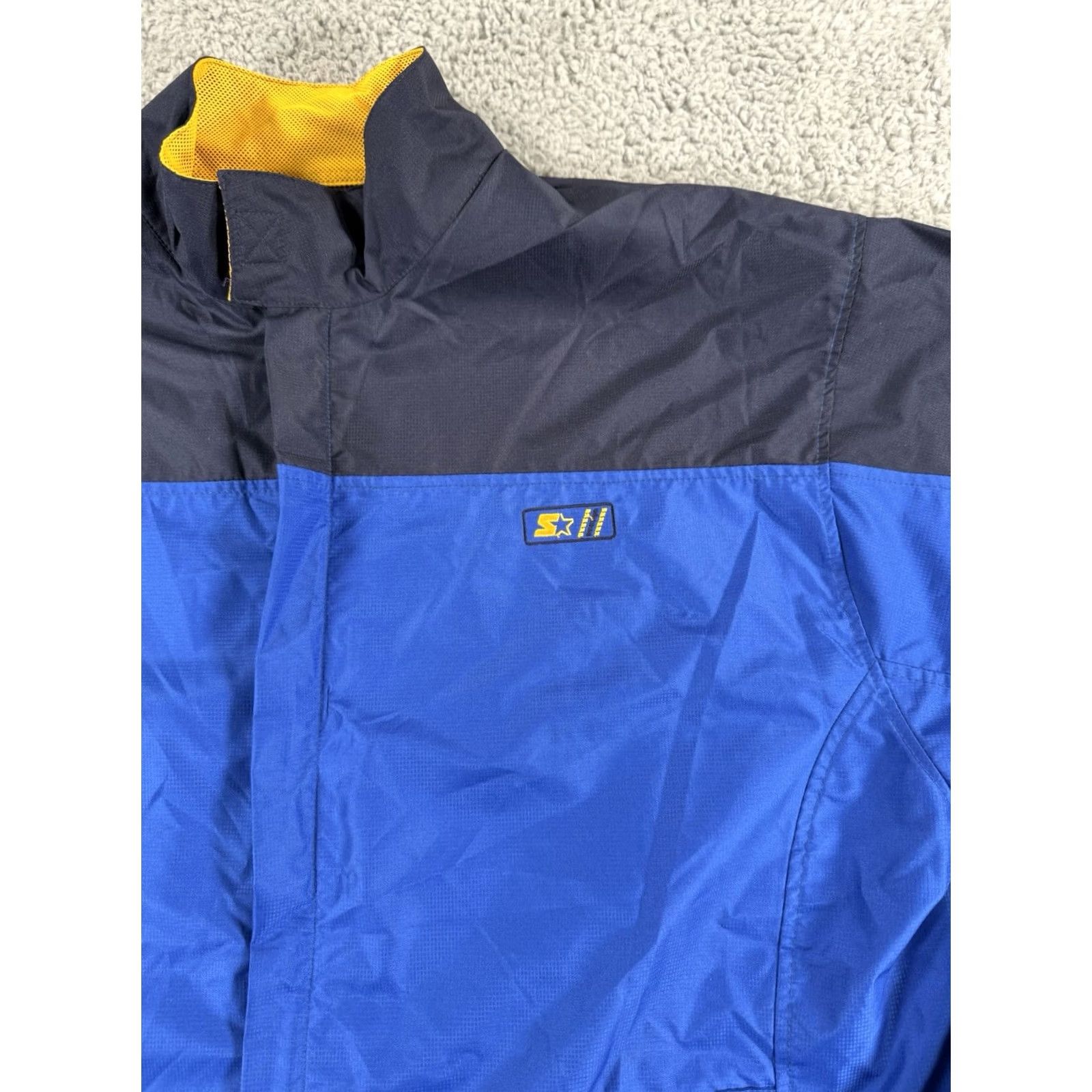 Starter VINTAGE Starter Windbreaker Jacket Mens Large Blue Lightweight Full Zip 90s Size US L / EU 52-54 / 3 - 4 Thumbnail