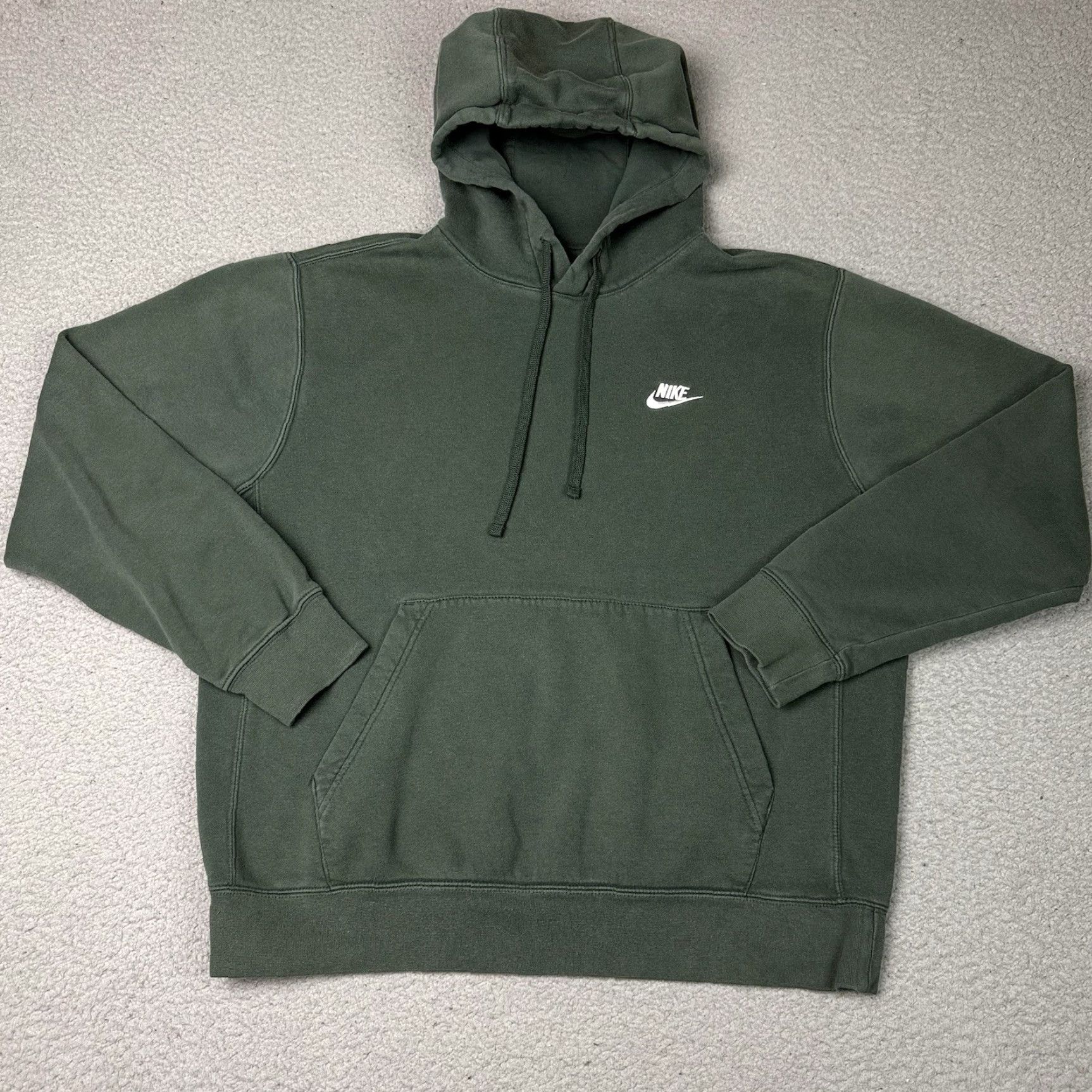 Nike Nike Hoodie Men M Green Logo Pullover Fleece Sweatshirt Casual Size US M / EU 48-50 / 2 - 2 Thumbnail