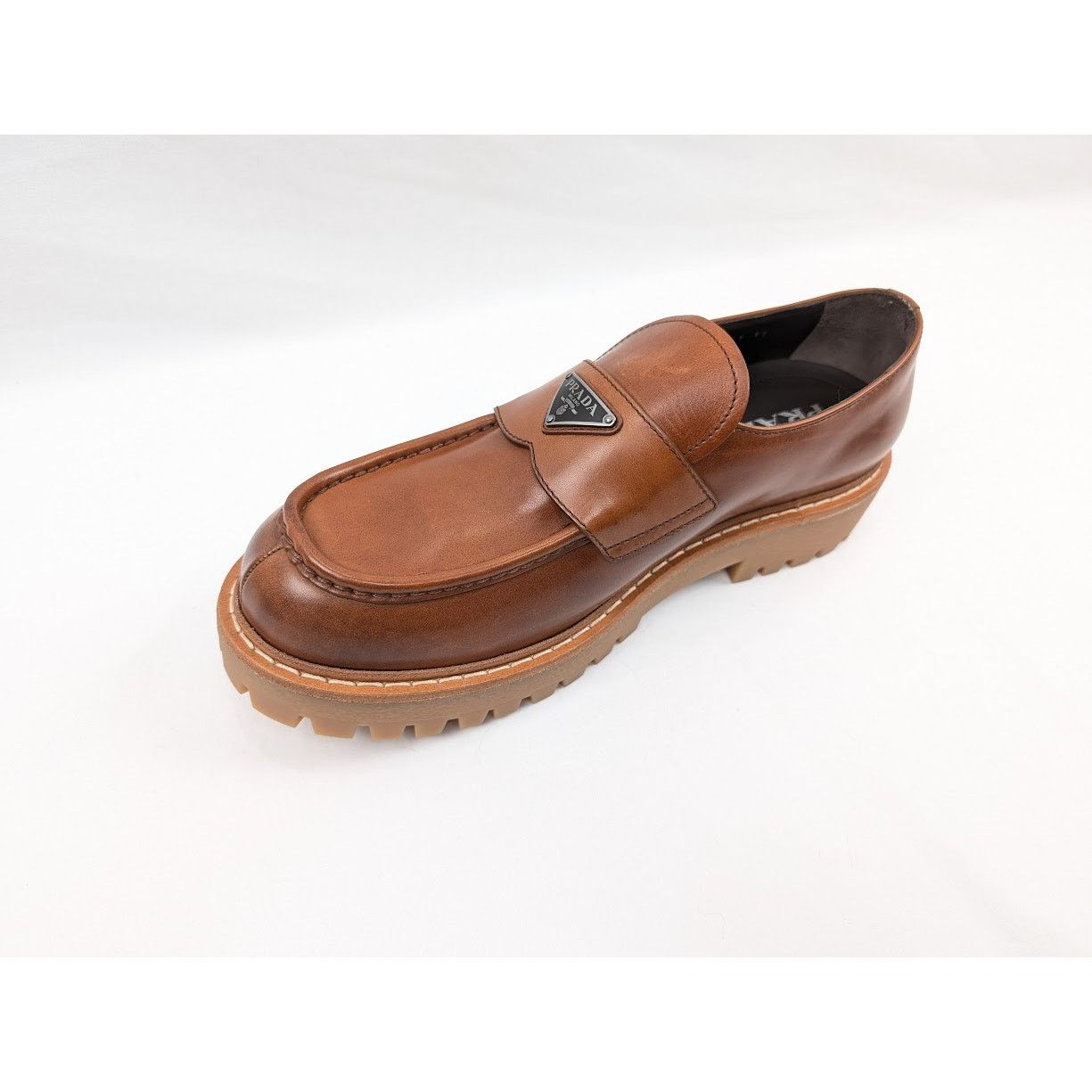 Prada o1rshd1 Calzature Uomo Shoes in Cognac Size US 12 / EU 45 - 8 Thumbnail