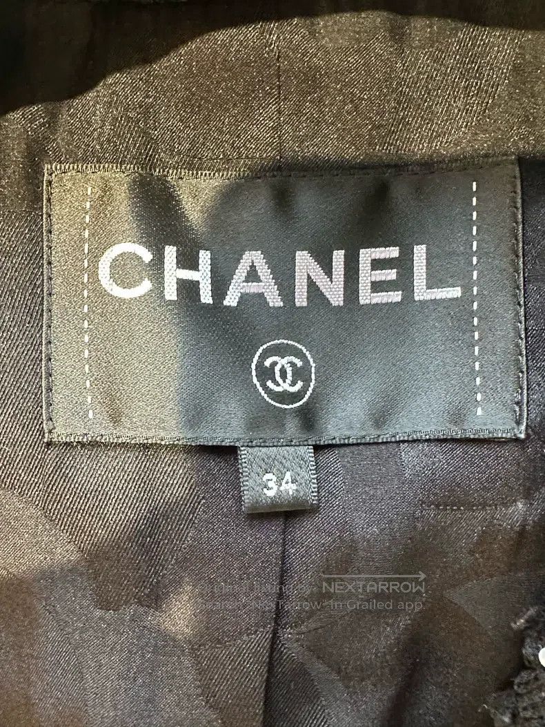 Chanel Chanel 22-year-old black lapel pearl rhinestone jacket Size XXS / US 00 / IT 34 - 3 Thumbnail
