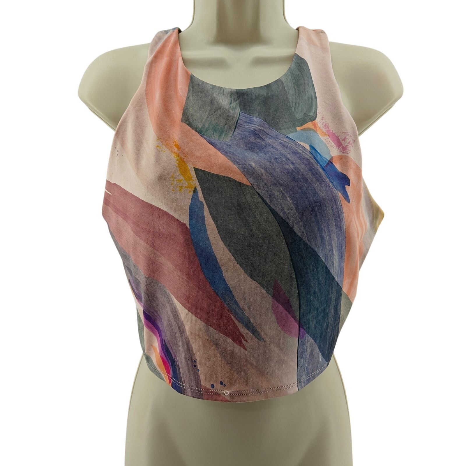Athleta Athleta Conscious Crop Printed Vibrant Pink Orchid XL Size XL / US 12-14 / IT 48-50 - 2 Thumbnail