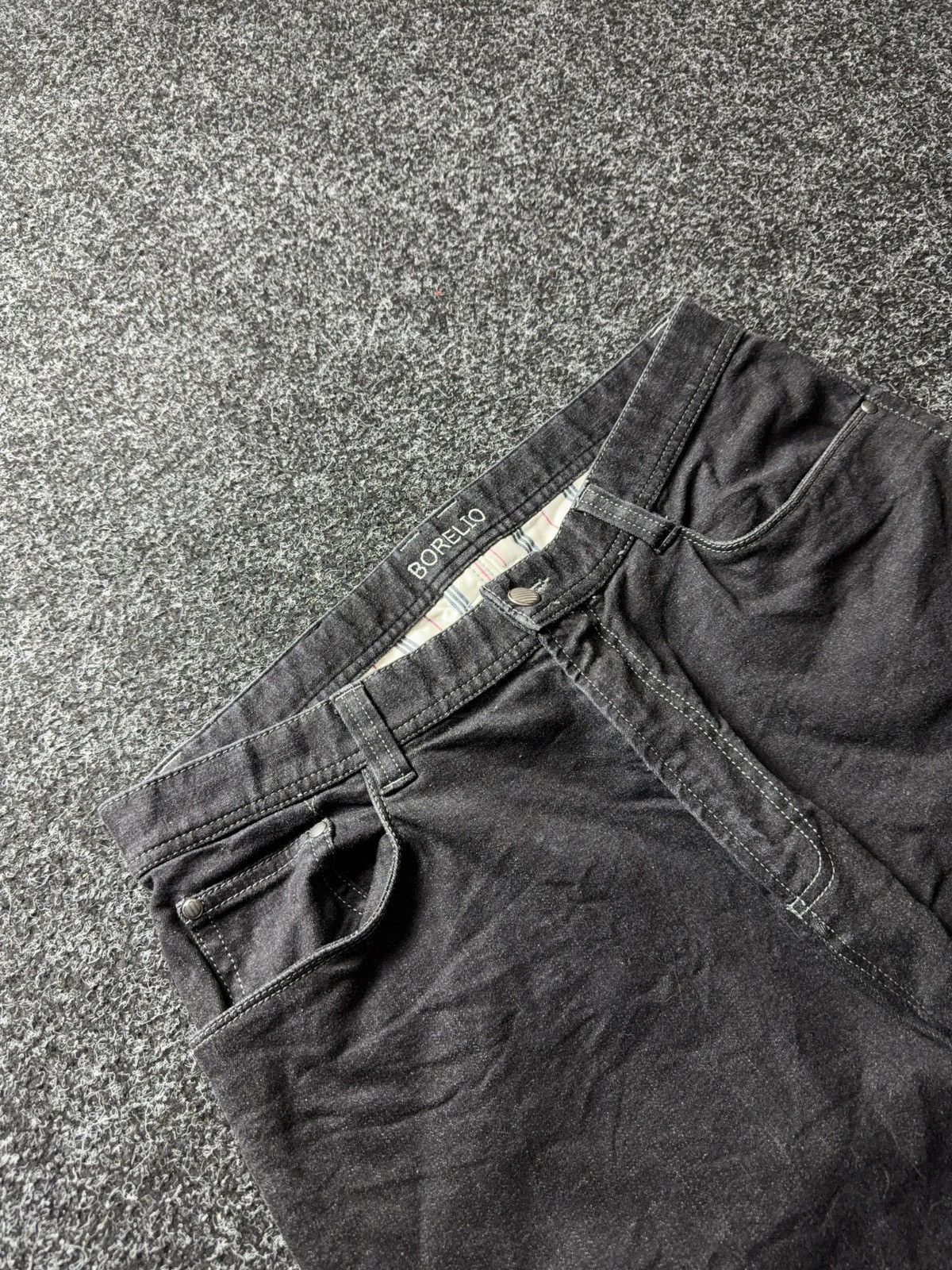 Vintage Luxury Avant Garde Borelio Black Straight Leg Denim Jeans Size US 33 - 6 Thumbnail