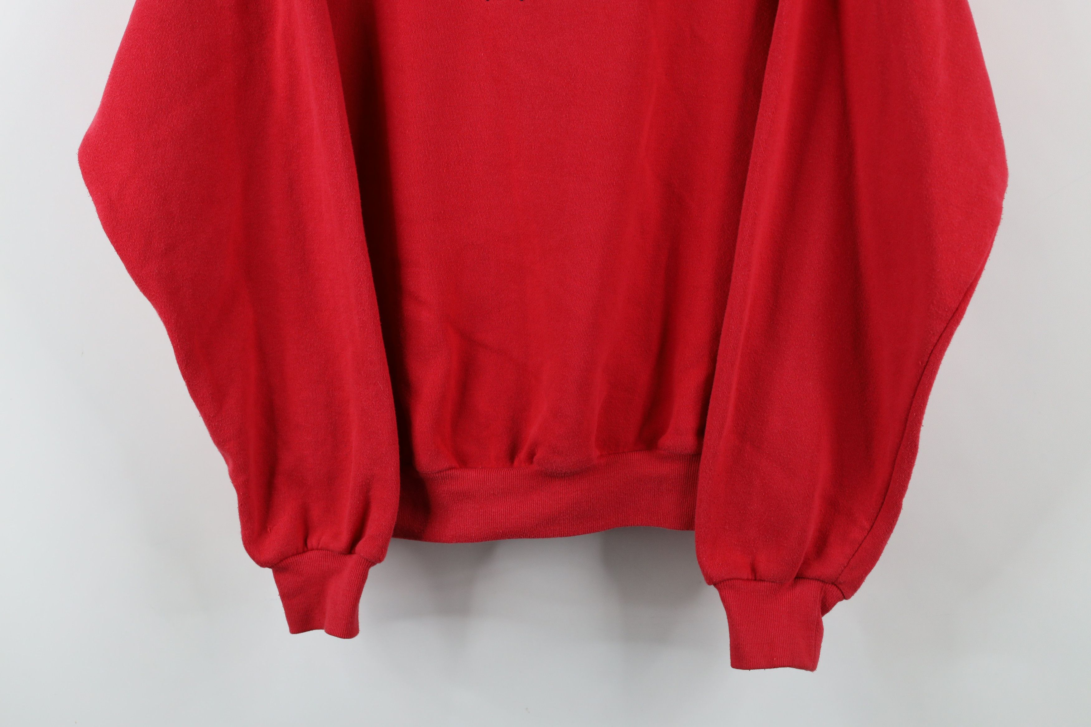 Vintage Vintage 90s Streetwear Love Me Love My Cat Sweatshirt Red Size L / US 10 / IT 46 - 3 Thumbnail