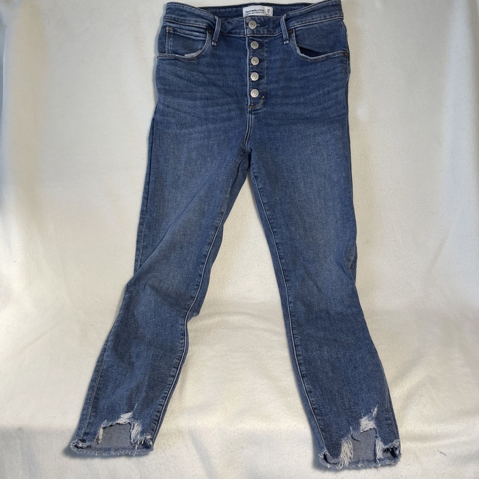 Abercrombie & Fitch Abercrombie Women 28/6 Blue Skinny Ankle High Rise Stretch Size 28" / US 6 / IT 42 - 1 Thumbnail