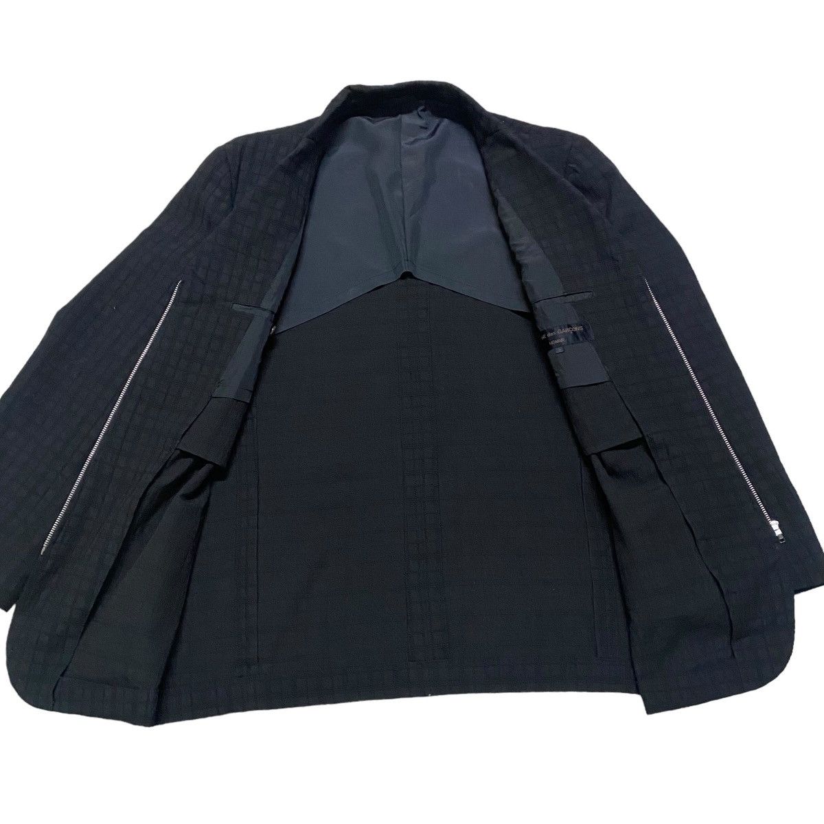 Comme des Garcons Homme AD1997 CdgH Blazer Jacket Zipper Embroidered Size US L / EU 52-54 / 3 - 5 Thumbnail