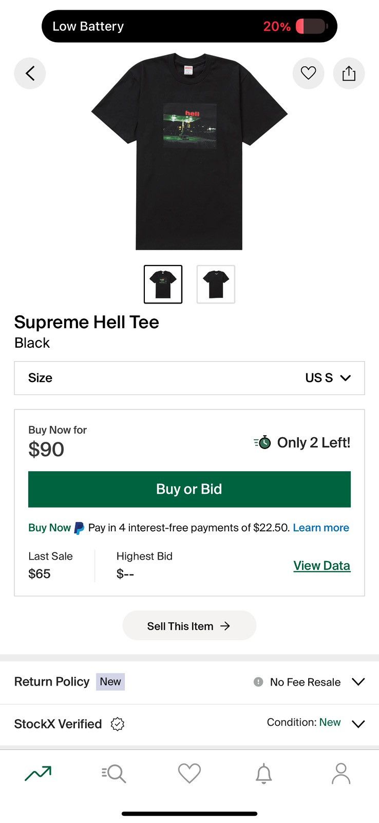Supreme Supreme Tshirt Size US S / EU 44-46 / 1 - 2 Thumbnail
