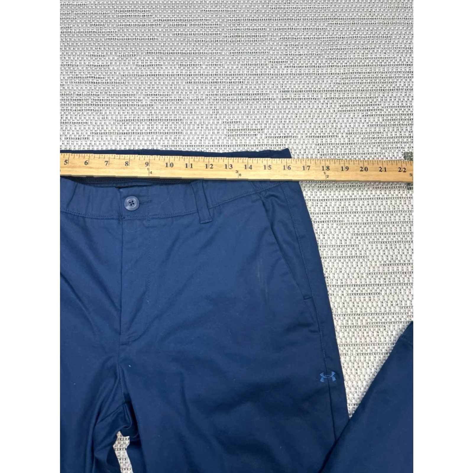 Under Armour Under Armour Chino Pants Mens 34x34 Blue Cotton Mid Rise Stretch Straight Leg Size US 34 / EU 50 - 7 Thumbnail