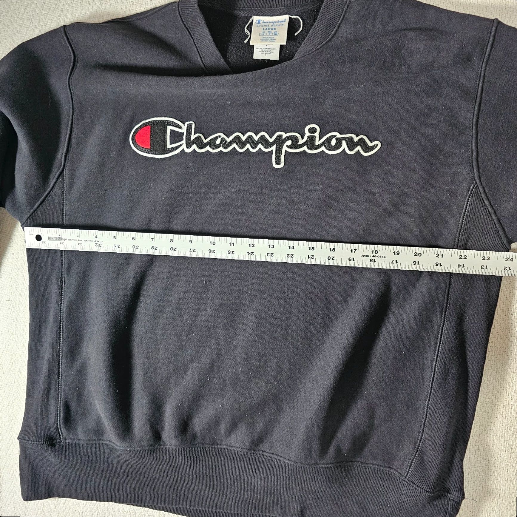 Champion VINTAGE Champion Reverse Weave Sweatshirt Adult L Black 1990s Mens Size US L / EU 52-54 / 3 - 6 Thumbnail