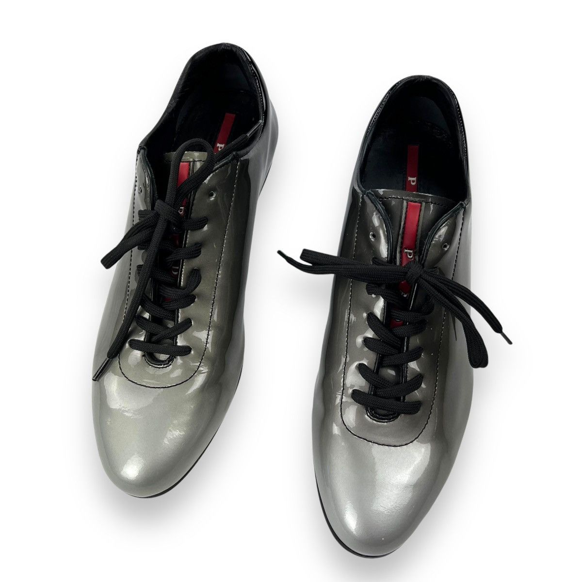 Prada Prada Ombré Gradient Patent Leather Trainers Size US 6.5 / IT 36.5 - 3 Thumbnail