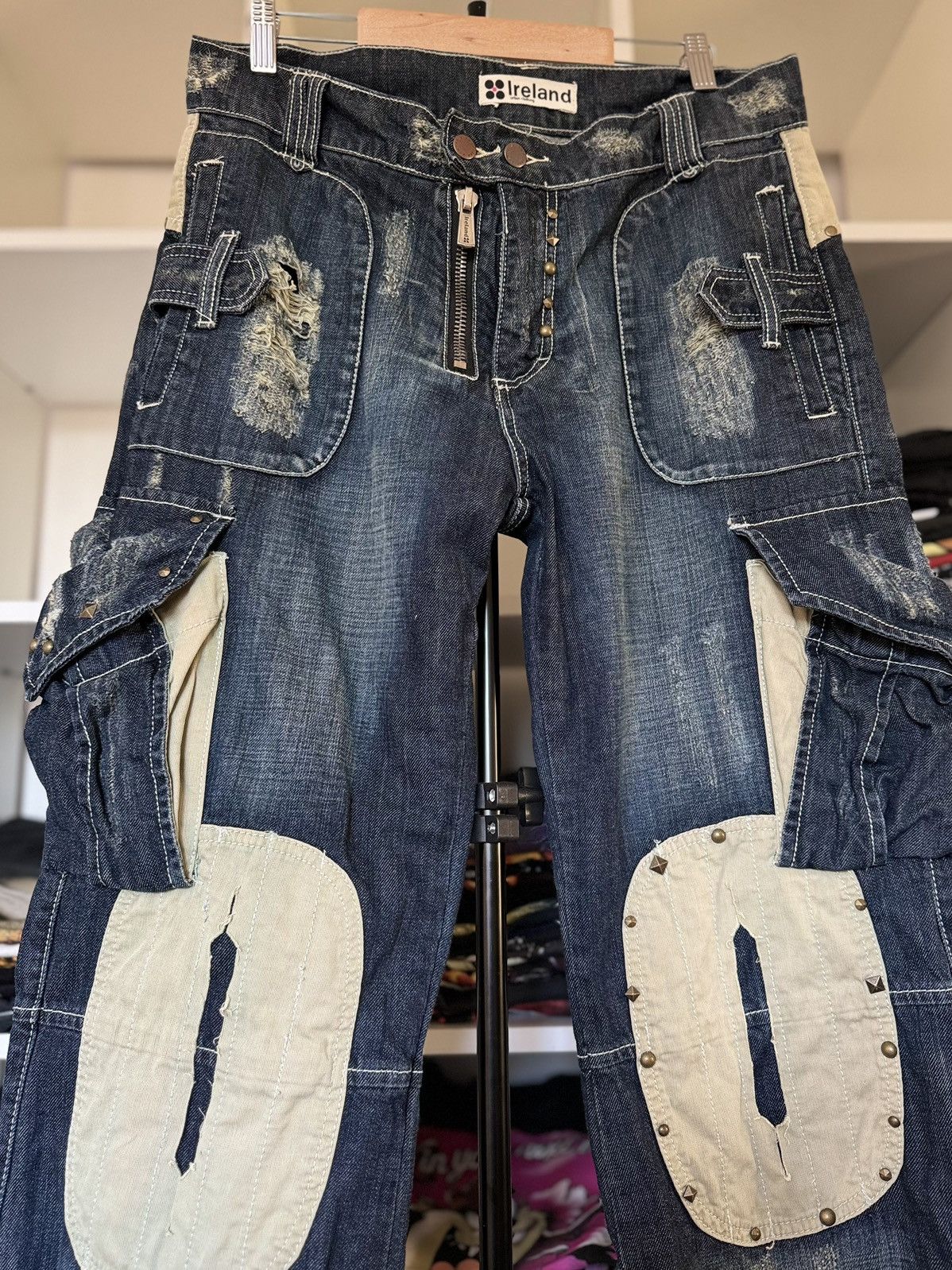 Other Ireland Multipocket Multizip Avant Garde Jeans Pants Size US 34 / EU 50 - 4 Thumbnail