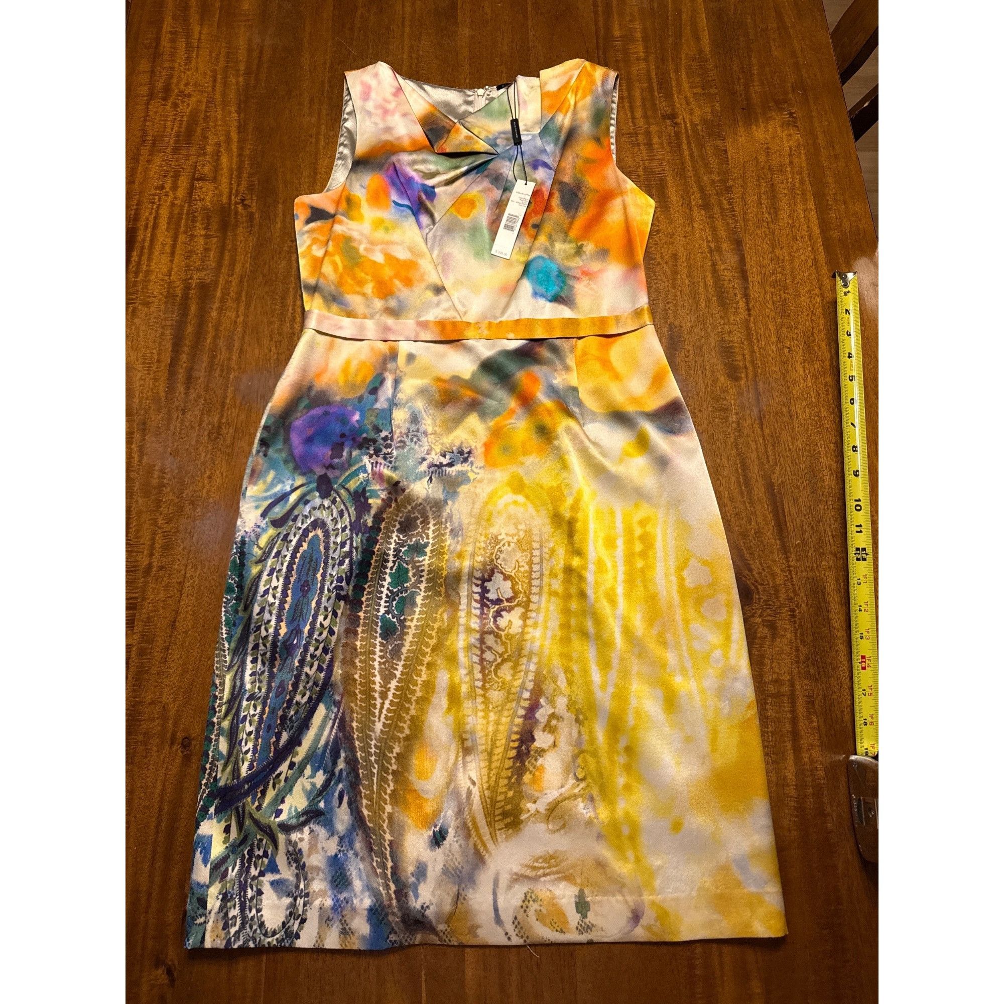 Elie Tahari Elie Tahari Sunflower Print Sleeveless Silk Dress With Back Size M / US 6-8 / IT 42-44 - 1 Thumbnail