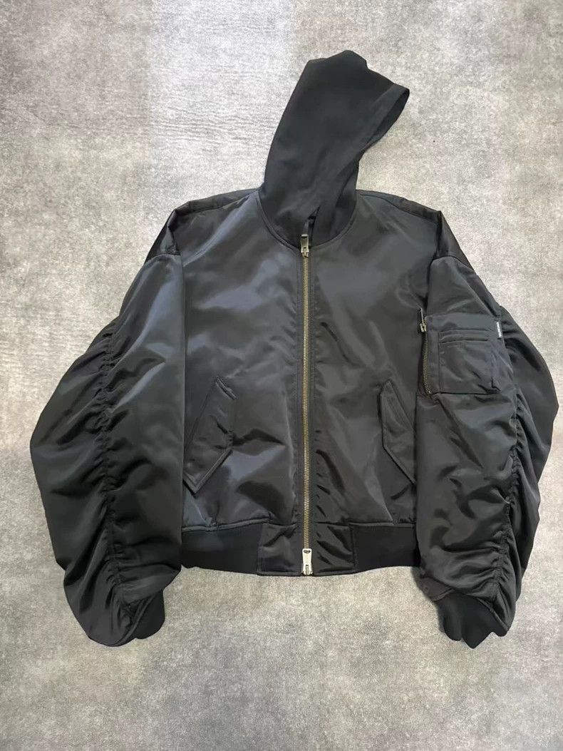 Balenciaga Balenciaga Black Bomber pilot jacket in autumn and winter Size US XXS / EU 40 - 1 Thumbnail