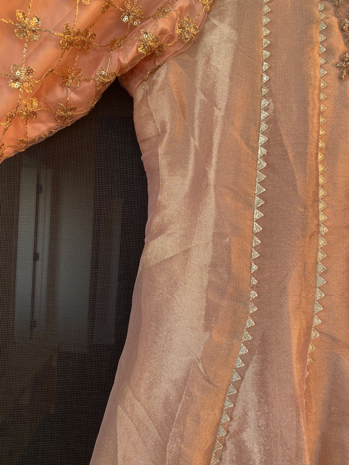 Other Wedding Wear Peach Organza Anarkali Pakistani Dress Size L Size L / US 10 / IT 46 - 8 Thumbnail