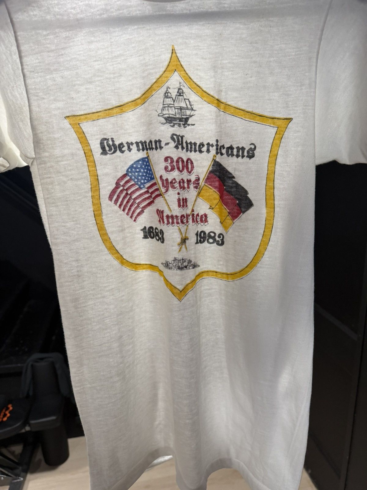 Vintage 1983 Vintage German Americans Single Stitch Soft Thin Tee S Size US S / EU 44-46 / 1 - 6 Thumbnail