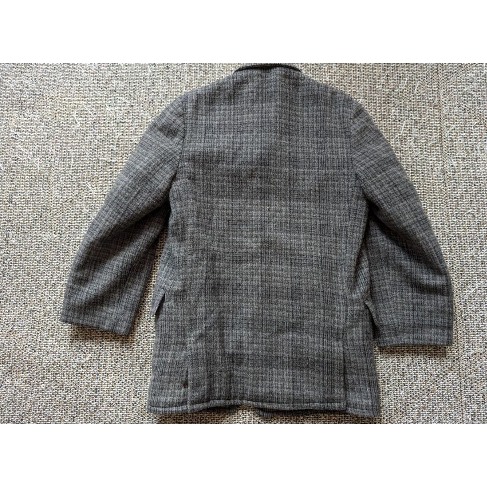 Vintage VINTAGE overcoat jacket Mens 36-38 gray wool mohair blend 1950s Heathered 3/4 length coat Size US S / EU 44-46 / 1 - 2 Thumbnail