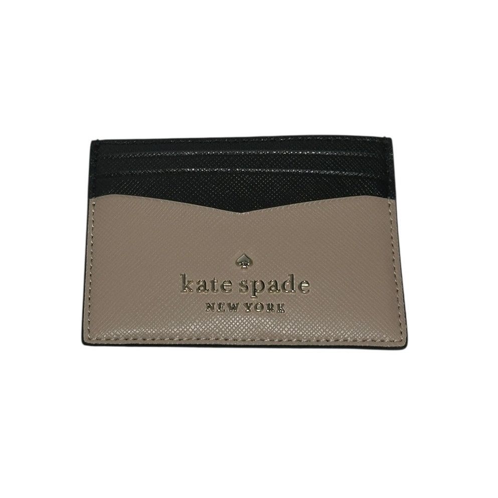 Kate Spade Kate Spade Staci Slim Card Holder Wallet Warm Beige / Black Size ONE SIZE - 1 Thumbnail