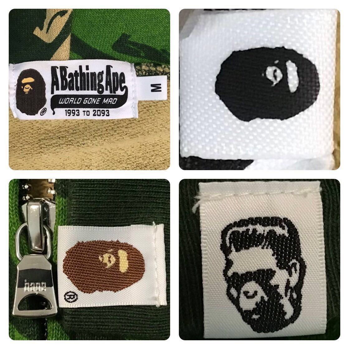 Bape BAPE FACE logo shark full zip hoodie green a bathing ape Size US M / EU 48-50 / 2 - 8 Thumbnail