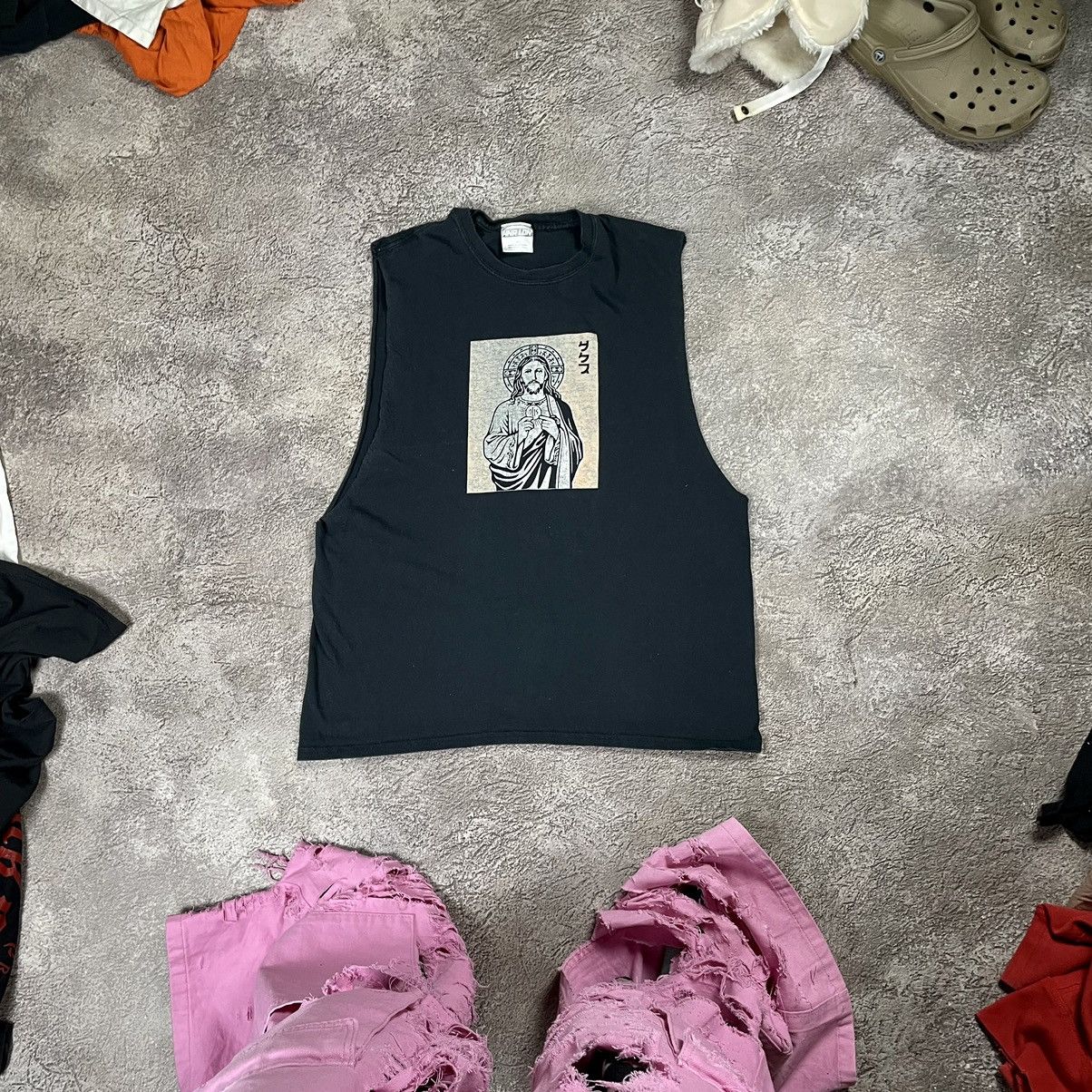 Band Tees Vintage Y2K Religion Dead Face 666 Devil Creepy Horror Tee Size US S / EU 44-46 / 1 - 1 Thumbnail