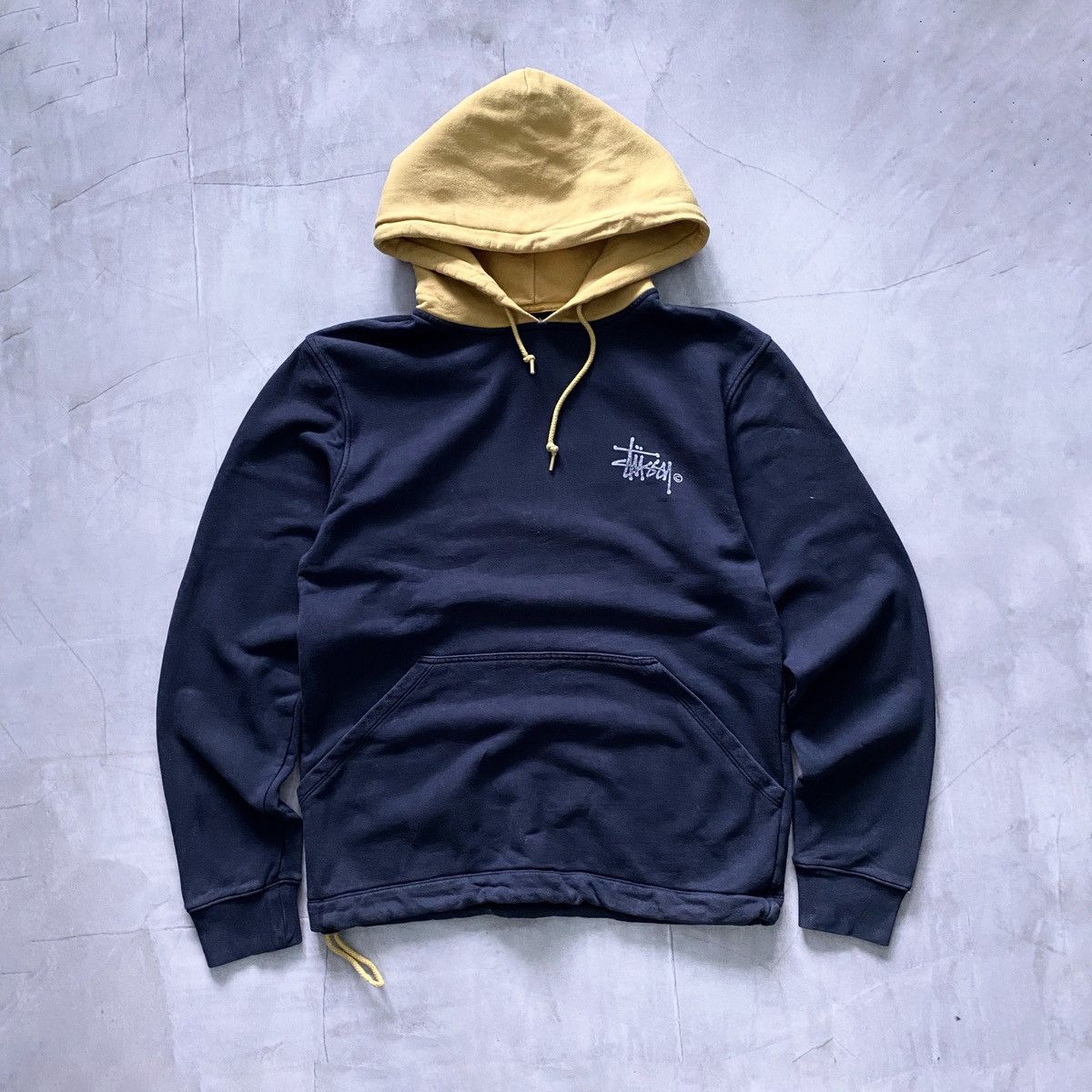 Stussy × Vintage Vintage 00s Stussy Faded Big Logo Rare Made in USA Hoodie Size US L / EU 52-54 / 3 - 2 Thumbnail
