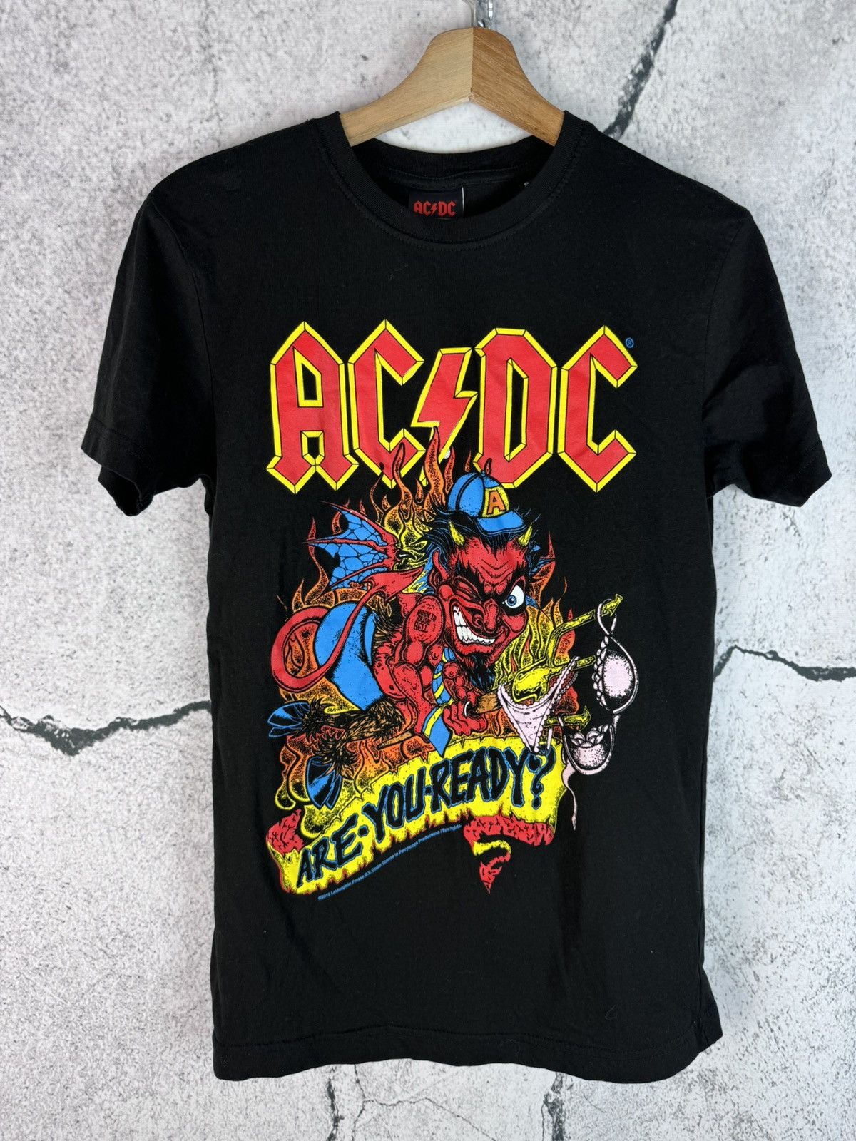 AC/DC × Band Tees × Vintage Vintage Y2K AC/DC Devil Horns Band T-Shirt L/XL Size US S / EU 44-46 / 1 - 1 Thumbnail
