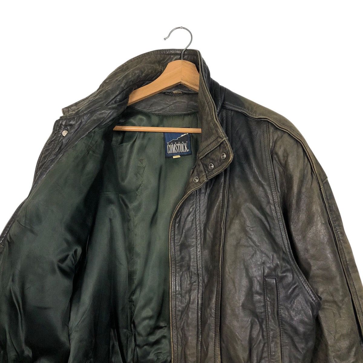 Japanese Brand Robert Comstock Vintage Black Leather Bomber Jacket Size US M / EU 48-50 / 2 - 13 Thumbnail