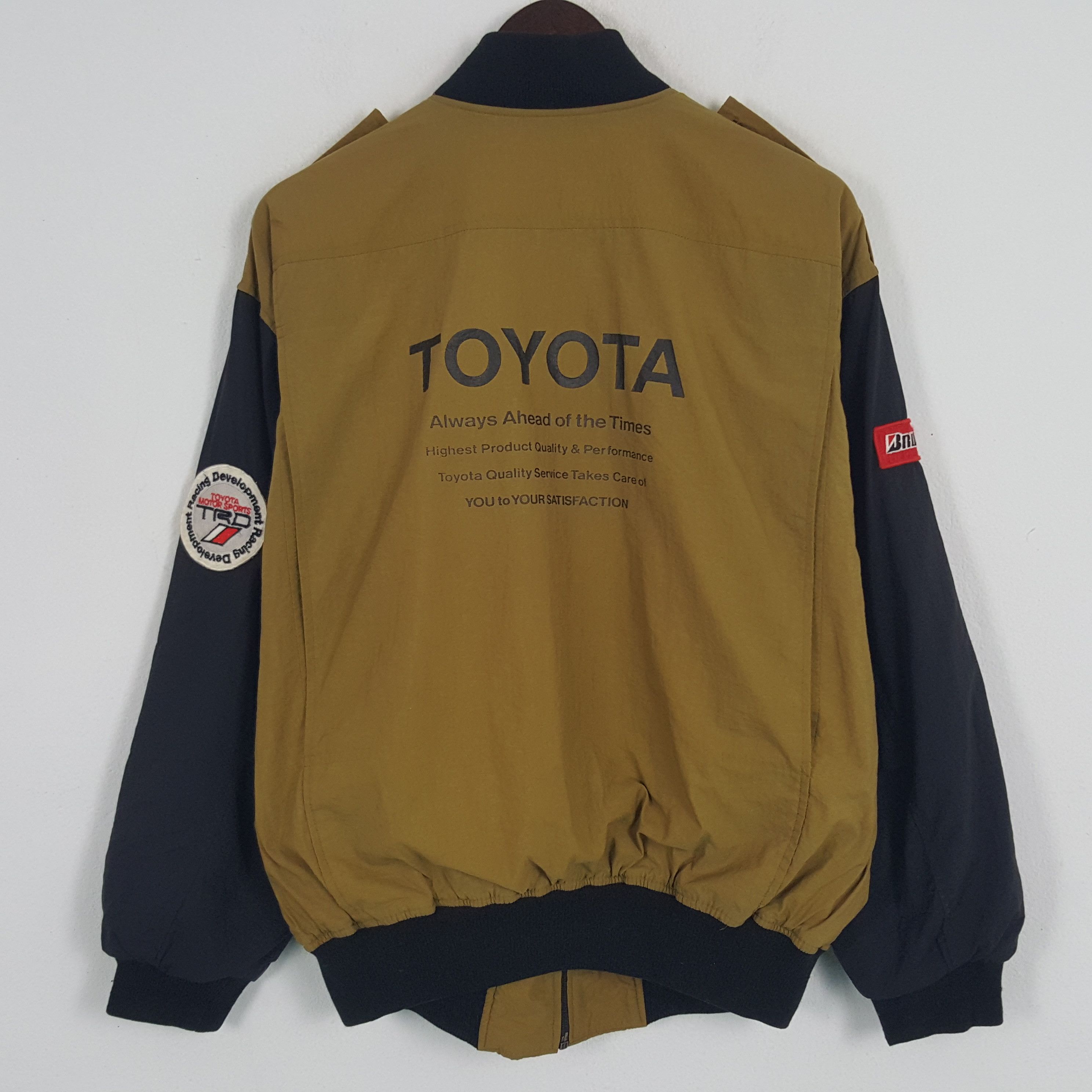 Japanese Brand × Vintage Vintage Toyota Tecno Custom Patch Style Bomber Jacket Size US L / EU 52-54 / 3 - 1 Thumbnail