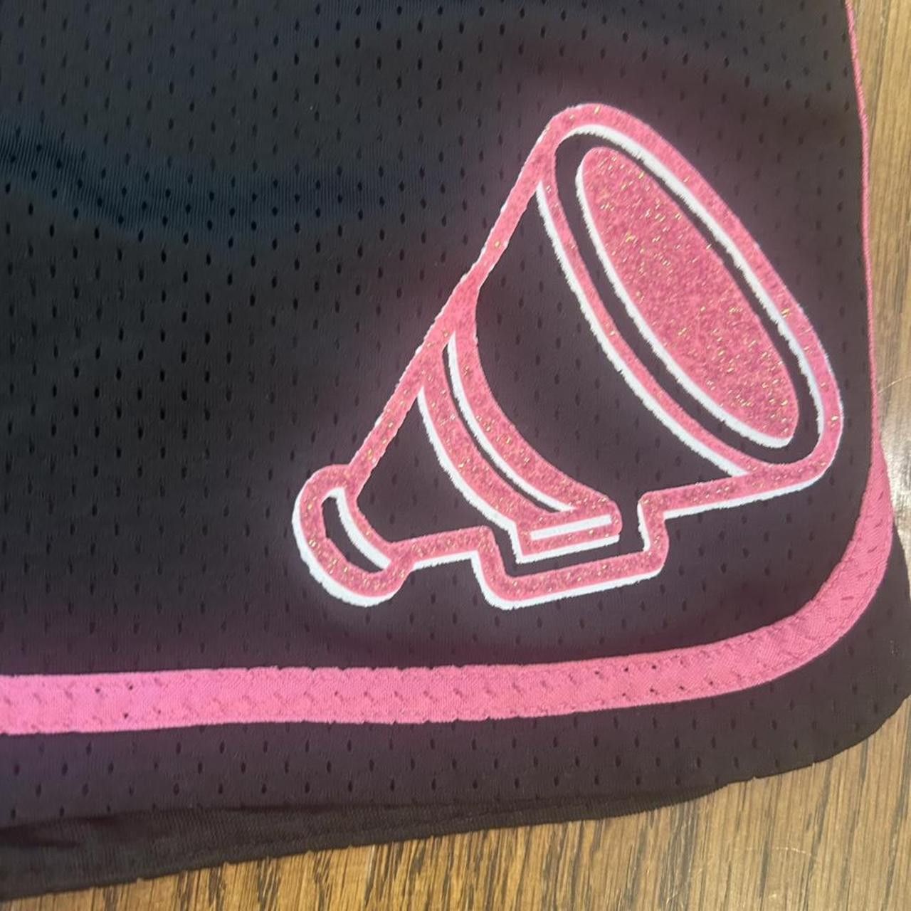 Other Justice Black Pink Glitter Cheer Shorts // Girls Size 18 Size 31" - 7 Thumbnail