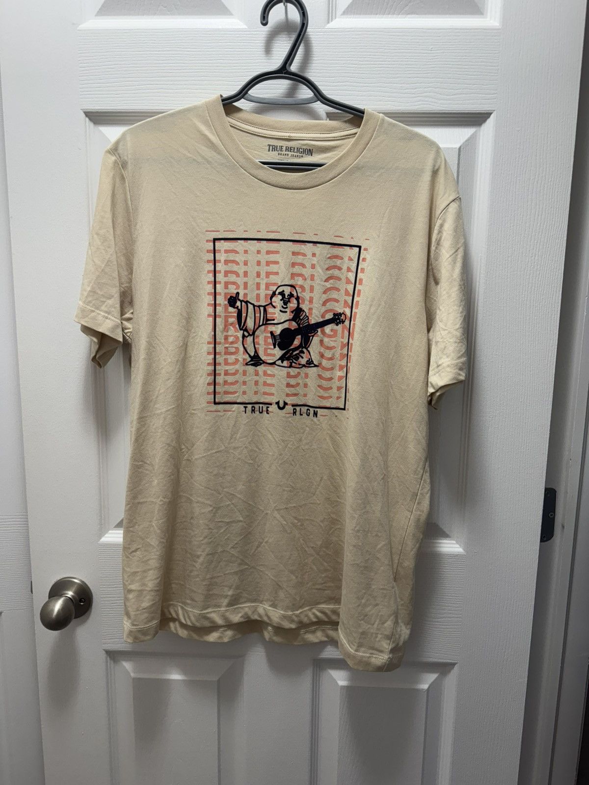 Designer × True Religion × Vintage True Religion Beige T-Shirt Classic Logo Vintage Designer Size US L / EU 52-54 / 3 - 5 Thumbnail