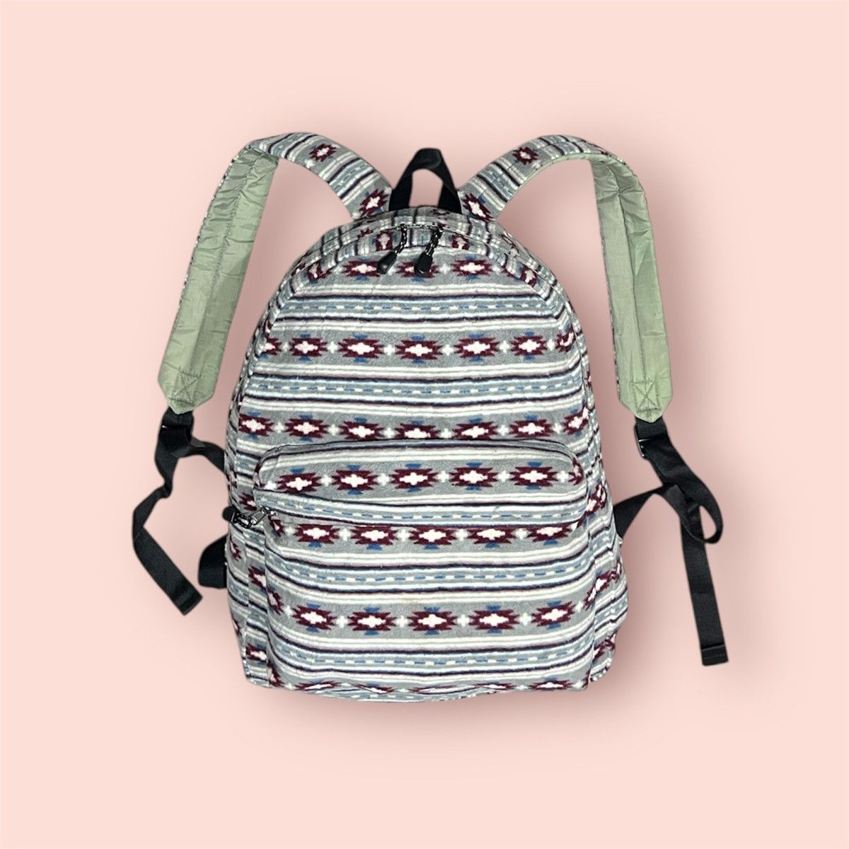 Uniqlo VINTAGE UNIQLO MICRO FLEECE NORDIC NATIVE BACKPACK Size ONE SIZE - 5 Thumbnail