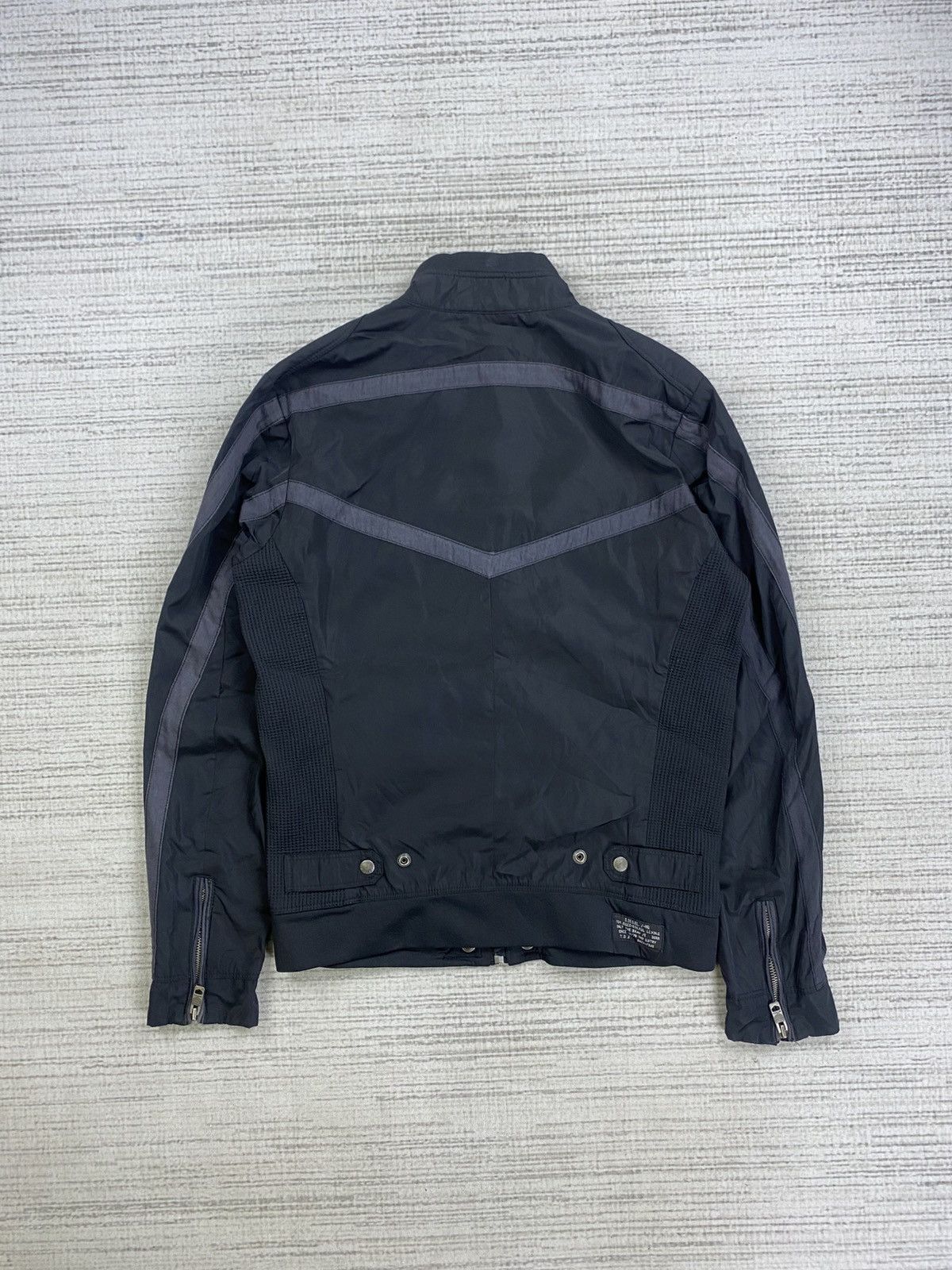 Diesel × Japanese Brand × Vintage Vintage Diesel.Co Slim Stripe Fullzip Biker Jacket Size US M / EU 48-50 / 2 - 2 Thumbnail